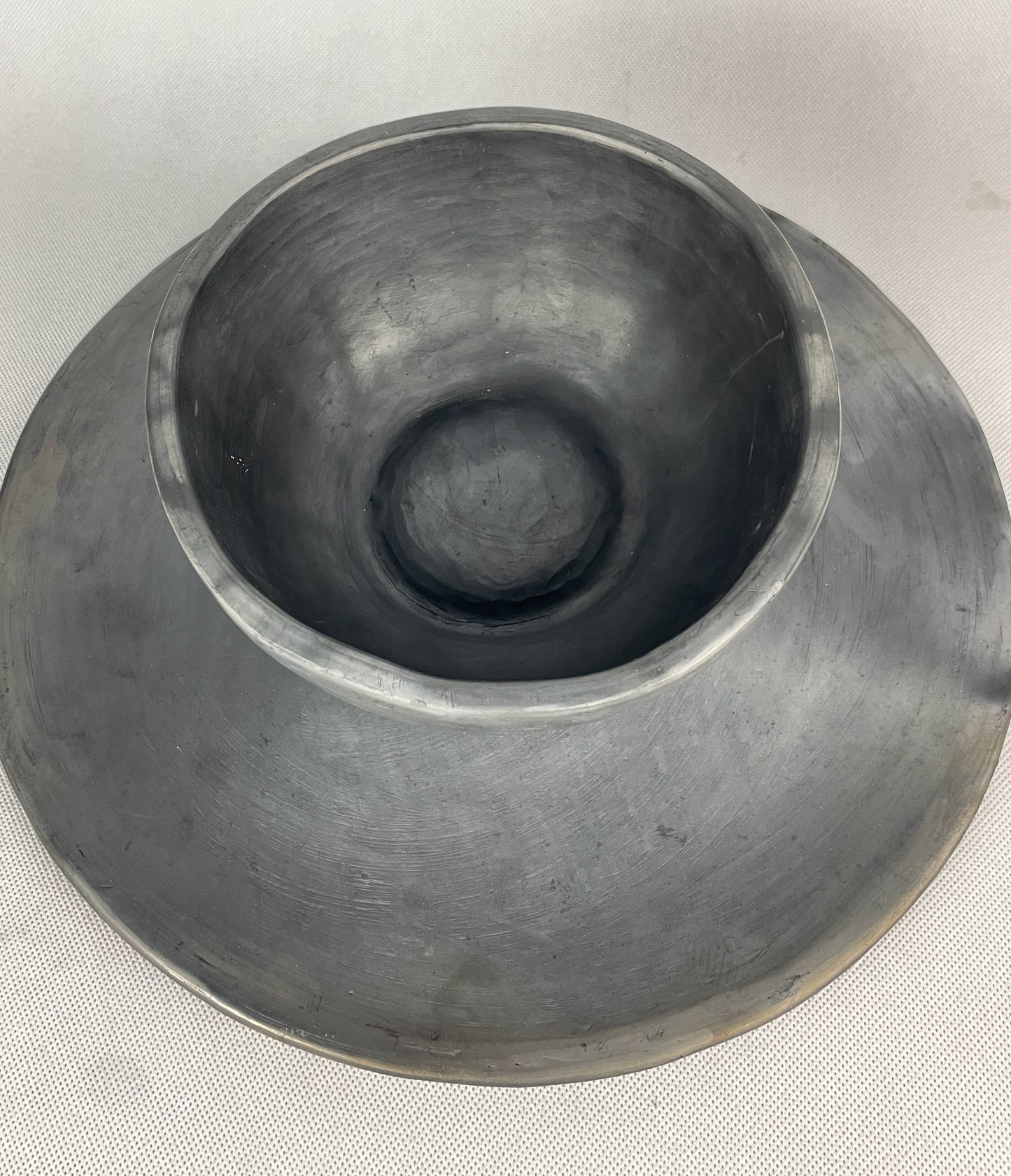 Oaxaca Black Pottery Large Bowl Plato Pozolero Barro Negro Black Clay