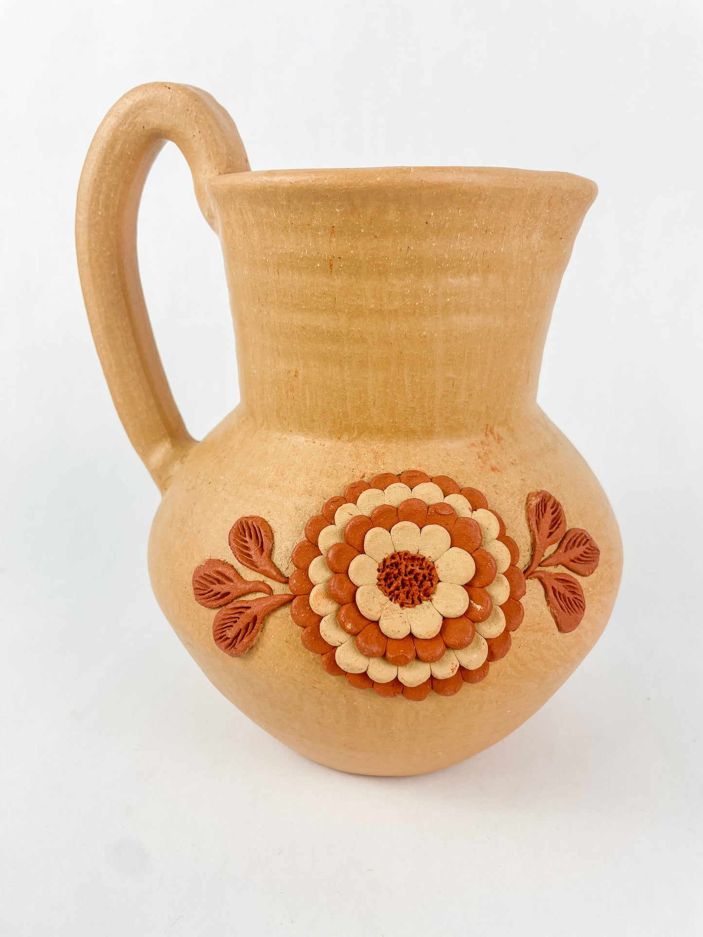 Velasco Oaxaca Pottery Pitcher Jarra Barro Clay Filigrana Oaxacan Pottery Atzompa Pottery Clay Filigree