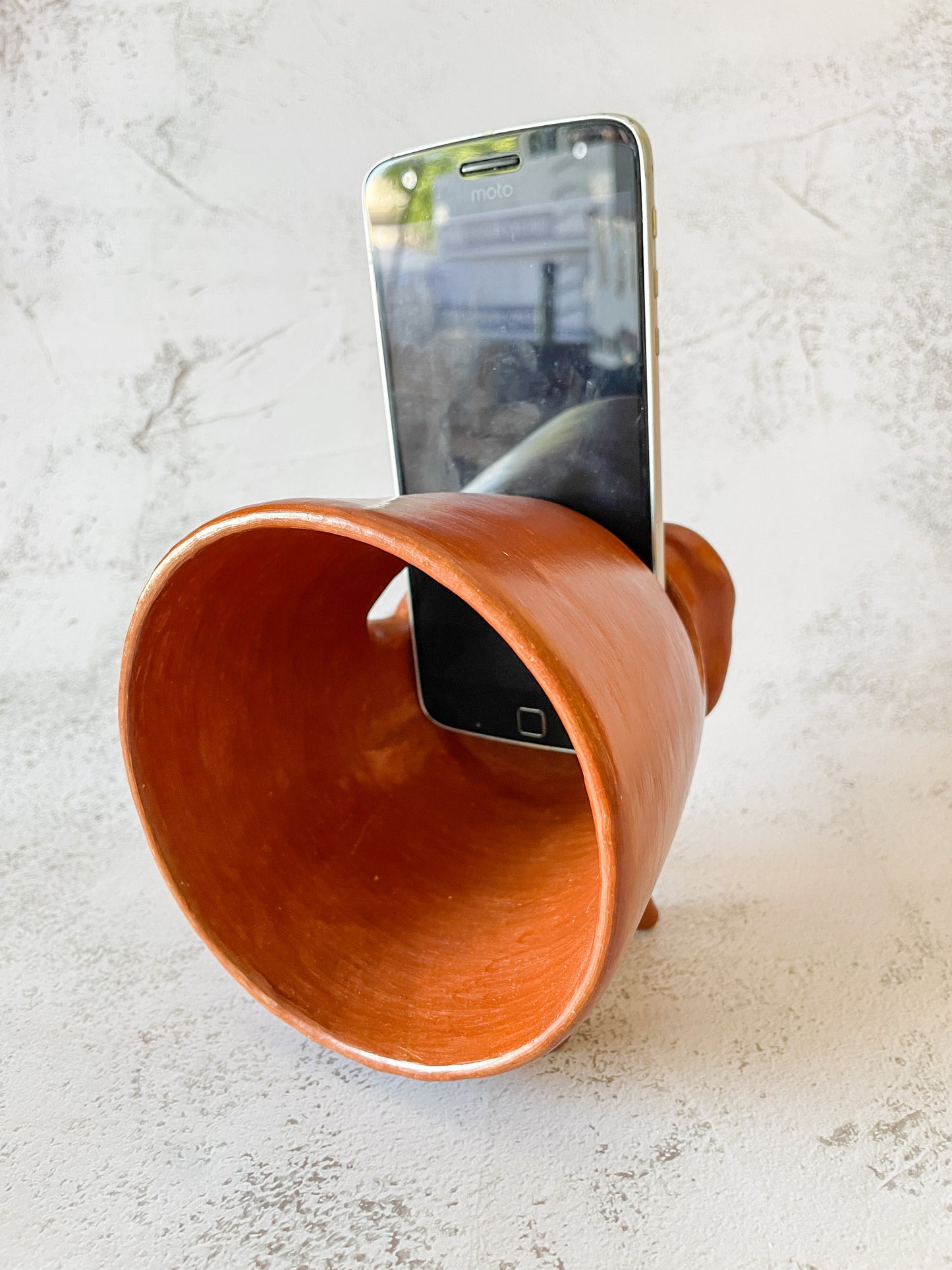 Oaxaca Pottery Red Clay Elephant Sound Amplifier Bocina de Barro Classic Amplifier Sounds Elephant Elefante