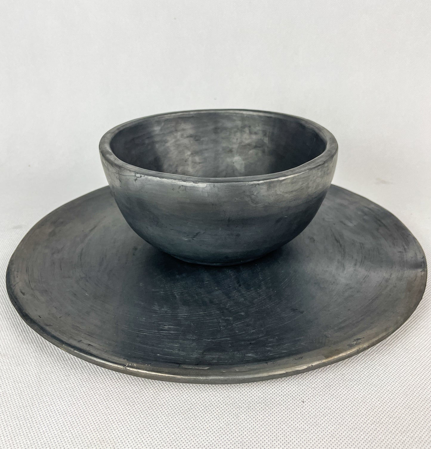 Oaxaca Black Pottery Large Bowl Plato Pozolero Barro Negro Black Clay