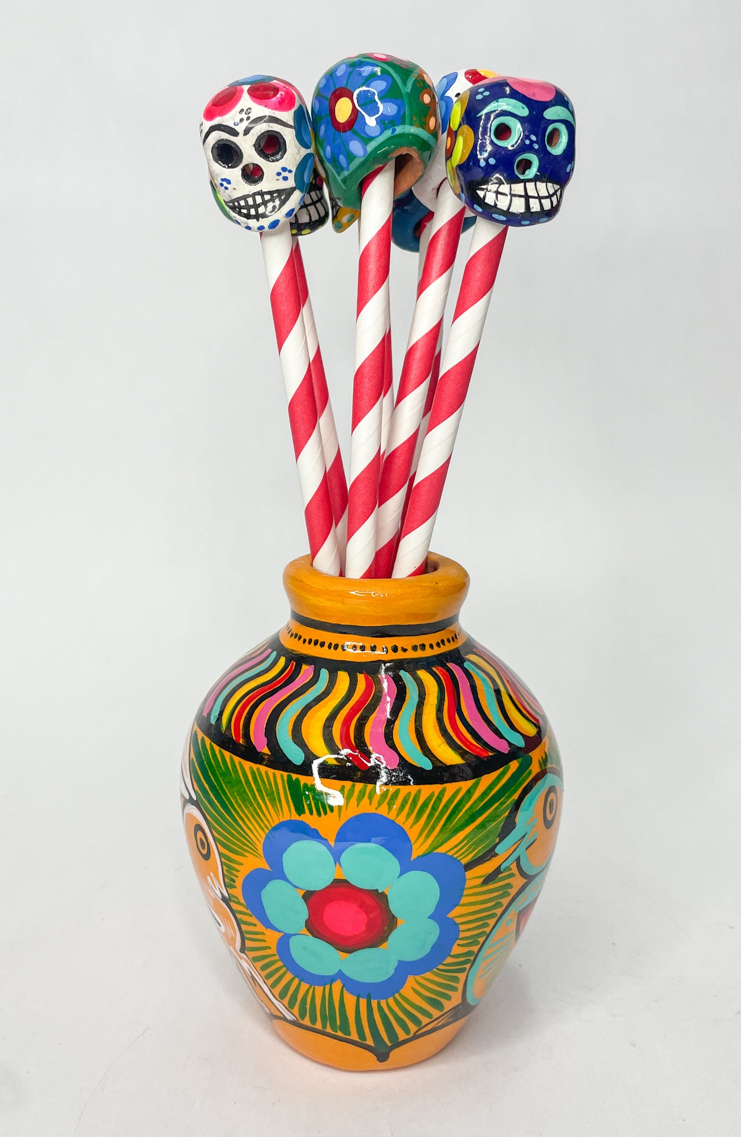 Guerrero Pencil Holder Porta Lapicero Hand painted Office Gift Idea Small Gift for Coworkers Office Anniversary Gift Ideas