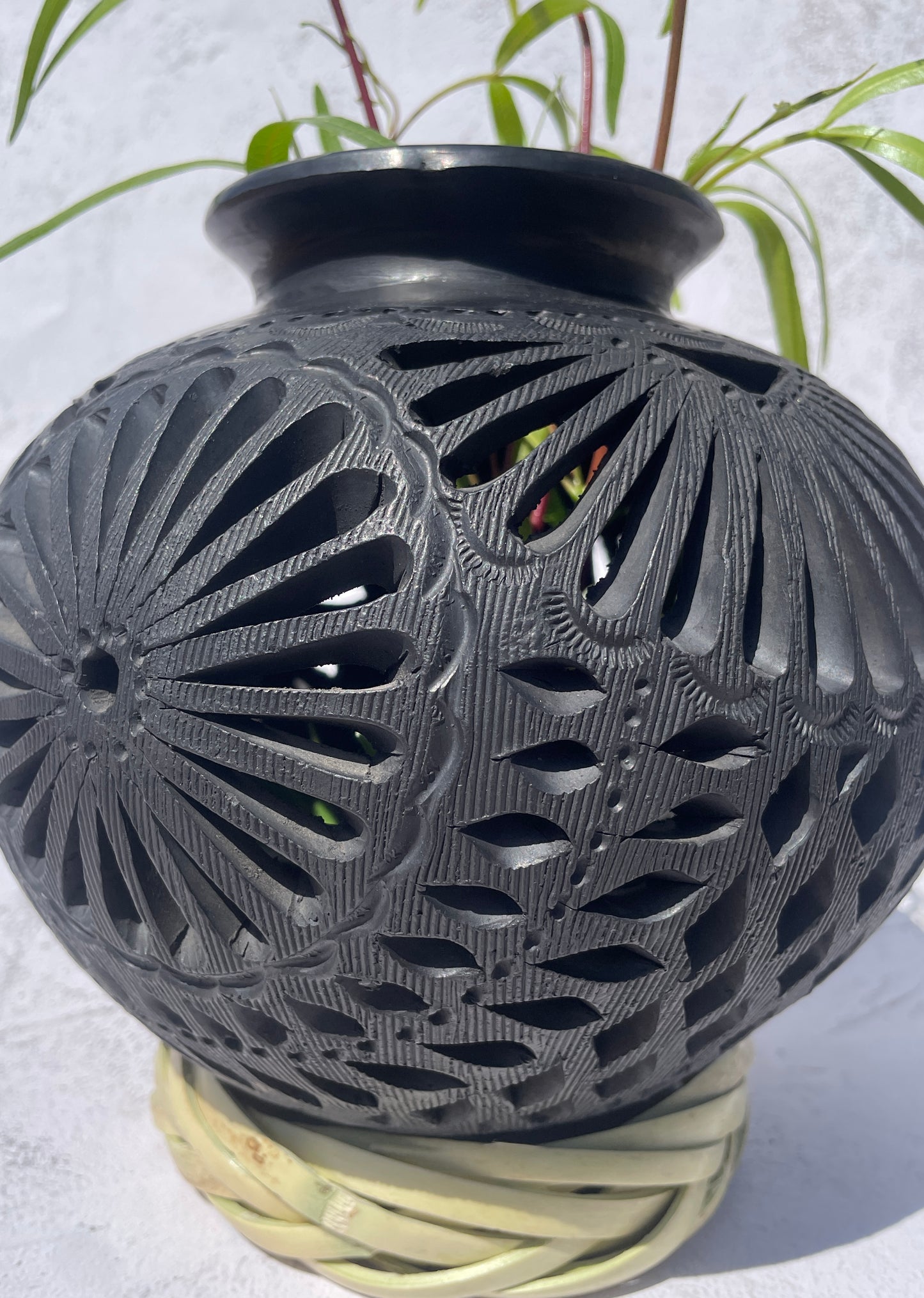 Oaxaca Black Pottery Black Pottery Vase Barro Negro Cantaro Barro Negro San Bartolo