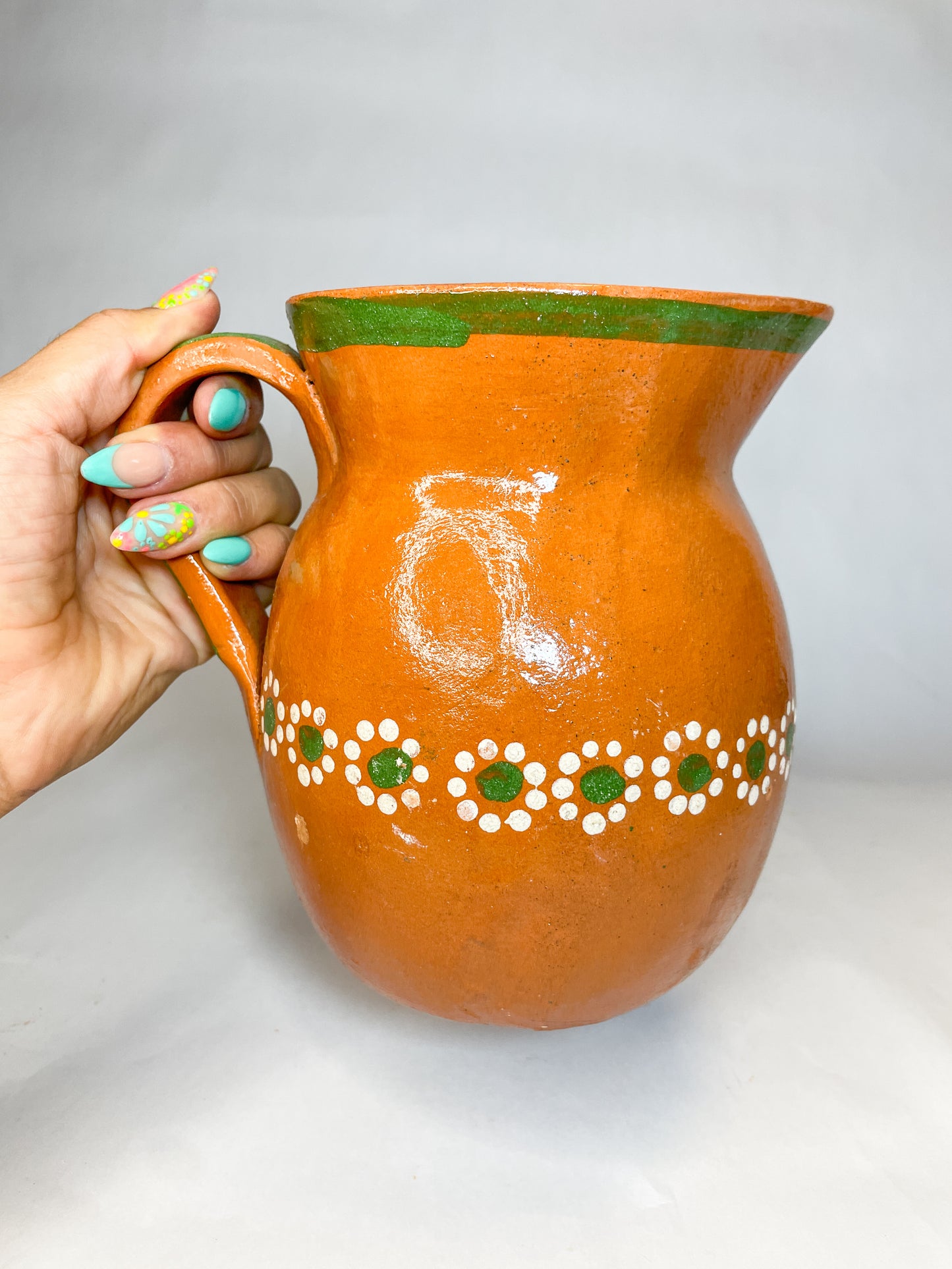 Michoacan Mexican Clay Pitcher Jarra de Barro Lead Free