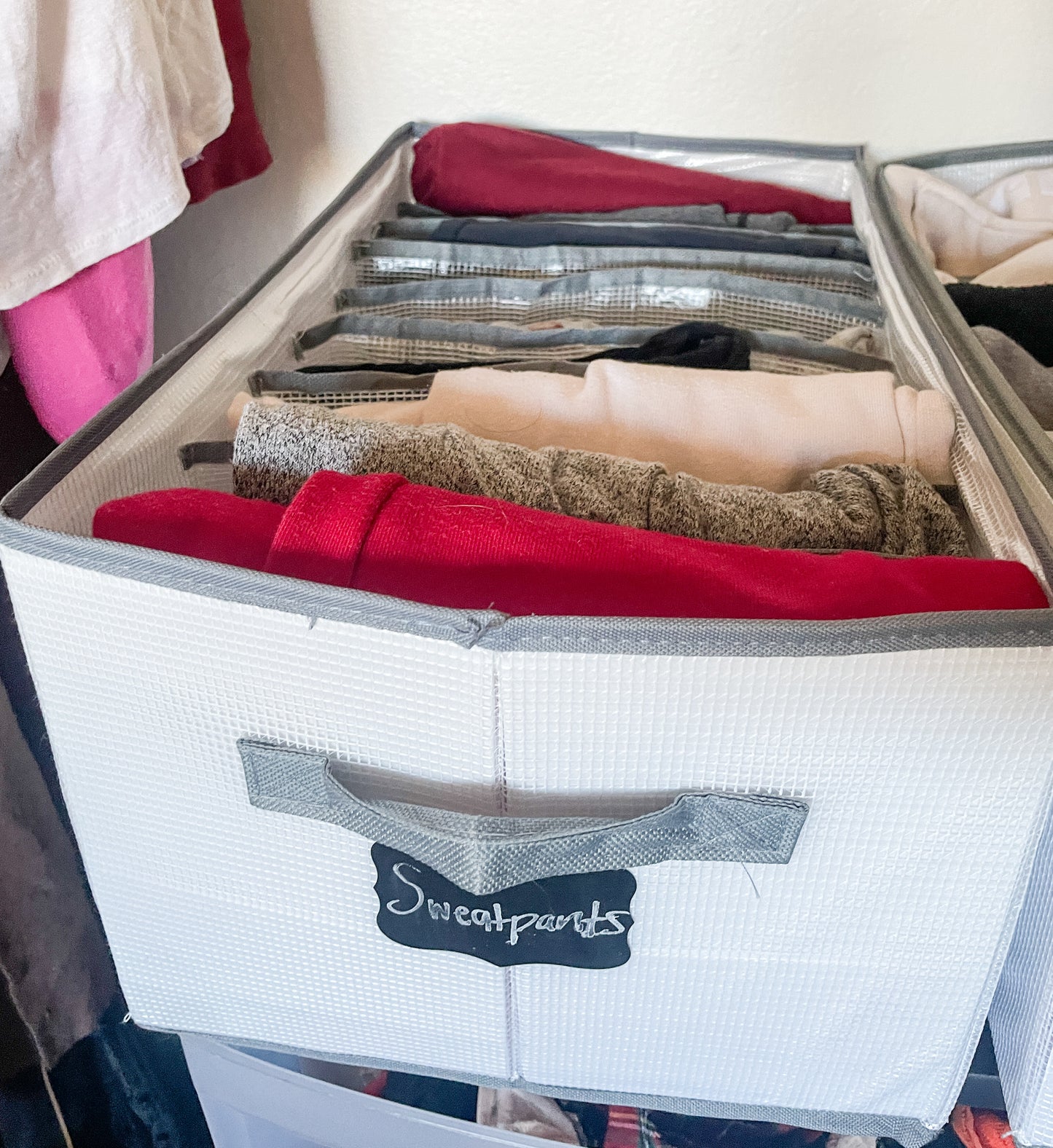 Pants Organizer With Dividers - Folded Pants Organizer