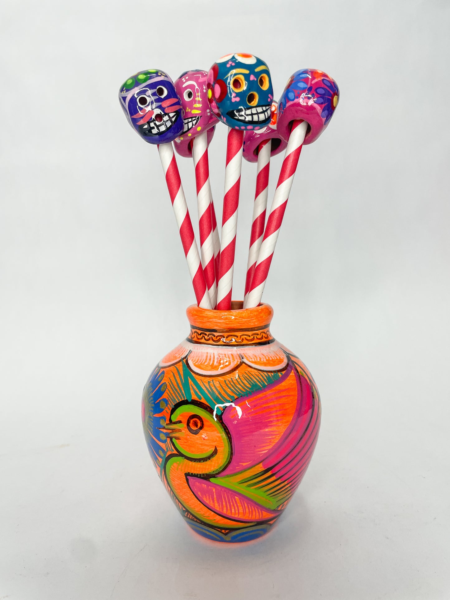 Guerrero Pencil Holder Porta Lapicero Hand painted Office Gift Idea Small Gift for Coworkers Office Anniversary Gift Ideas