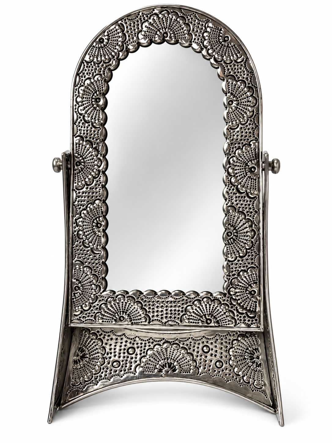 Mexican Punched Tin Mirror 16 Inch Vanity Mirror - Espejo Tocador