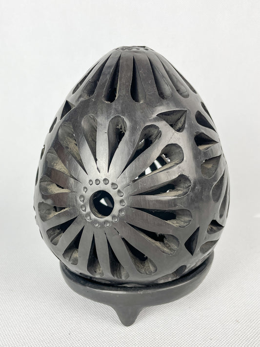 Oaxaca Black Pottery Candle Holder Black Oaxacan Pottery Sphere Barro Negro