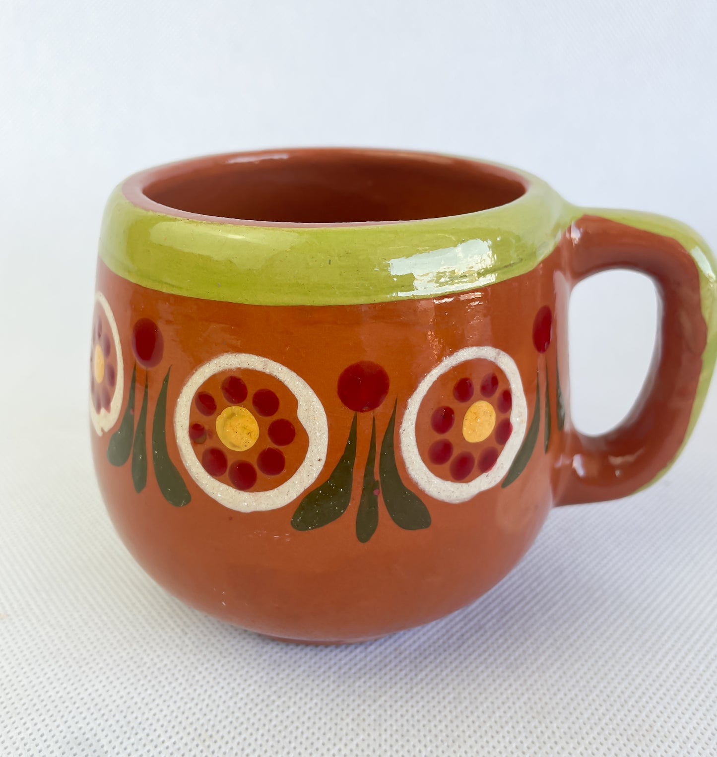 Michoacan Mexican Clay Mugs 4pc Set Mexican Cups Tazas De Barro Lead Free