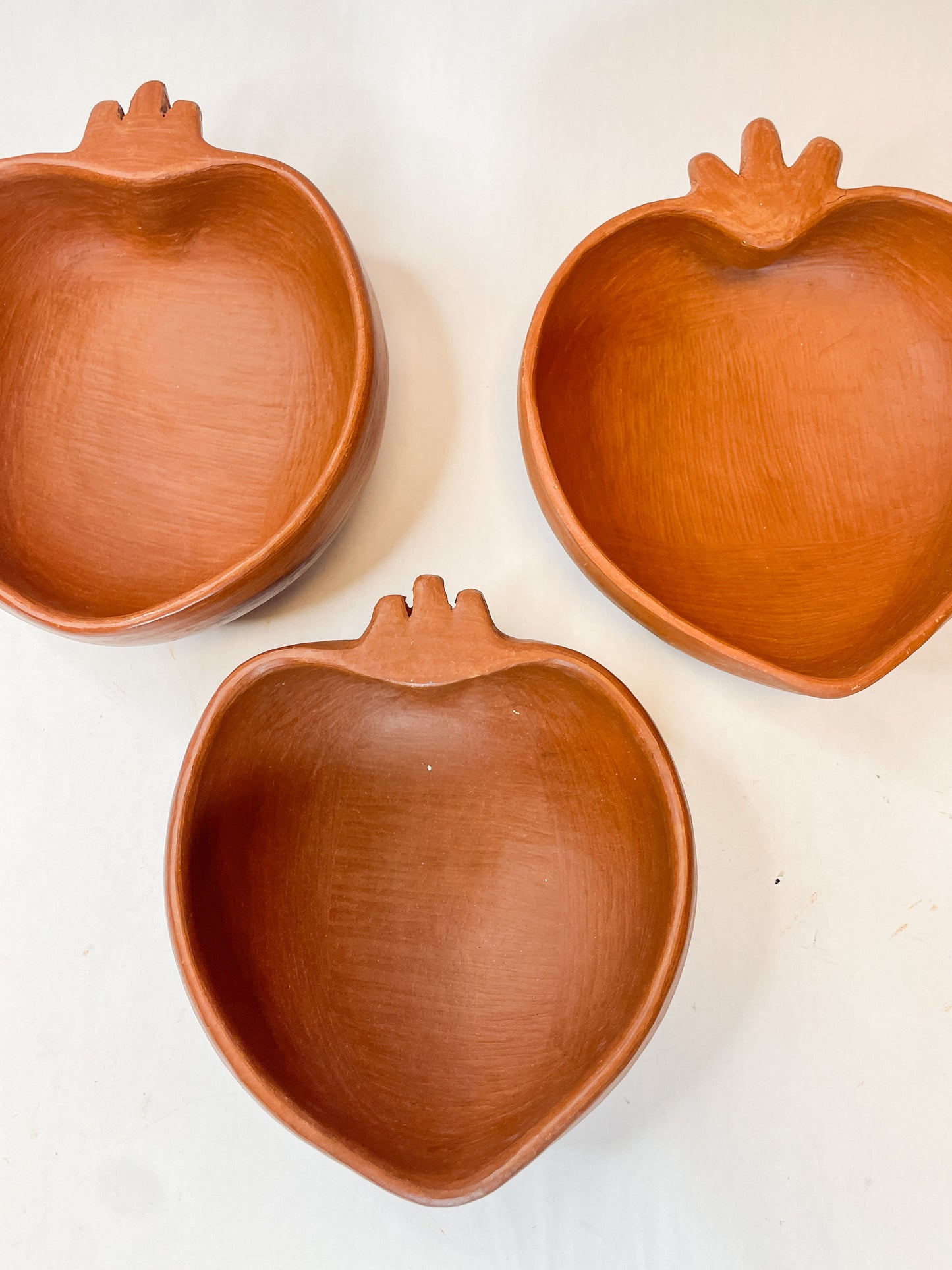 Oaxaca Red Clay Heart Bowl Tazon Corazon Salsa