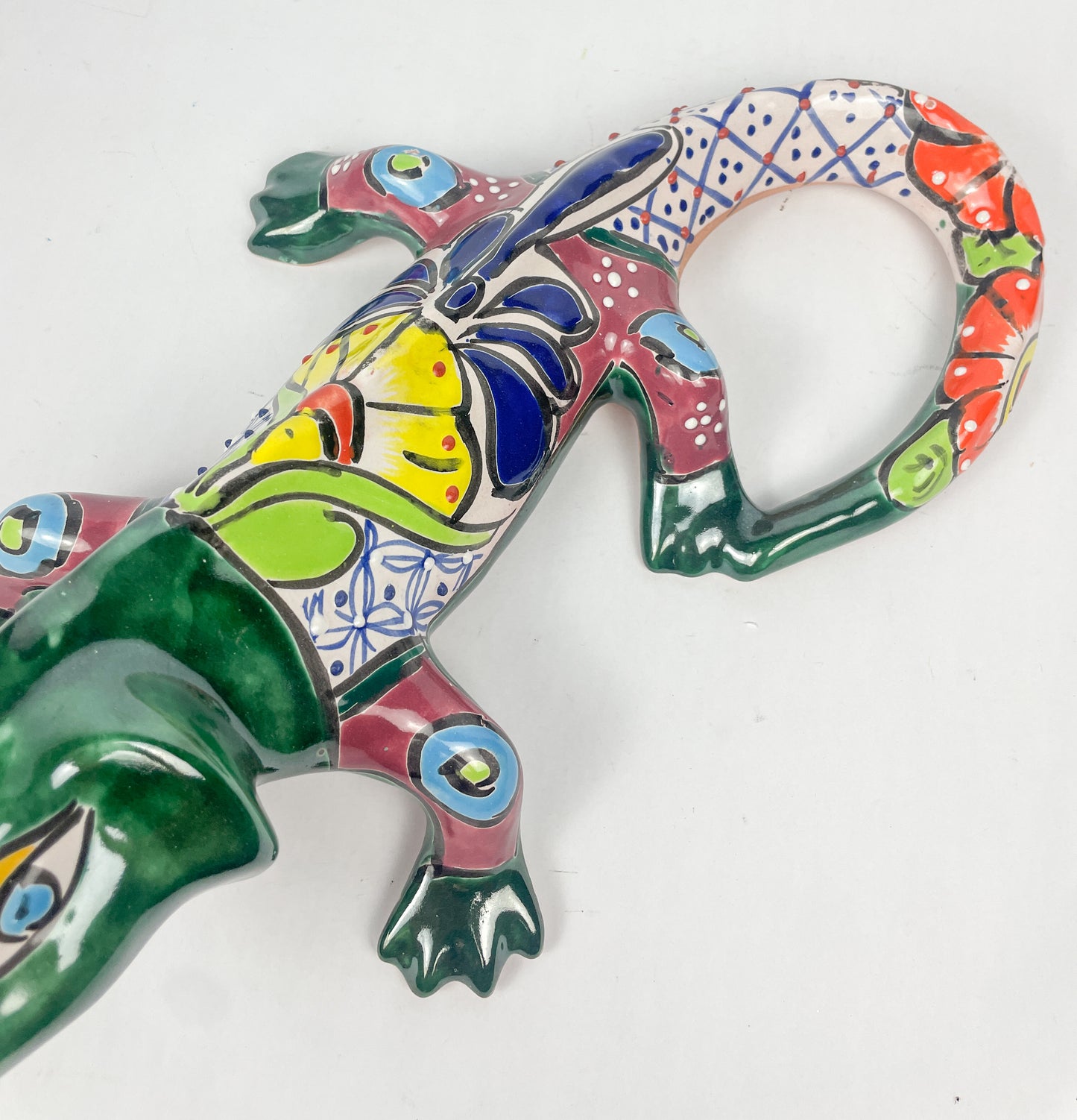 Talavera Gecko Mexican Wall Art Gecko Lizard Mexican Garden Decor Talavera Lizard Lagartija Colorful