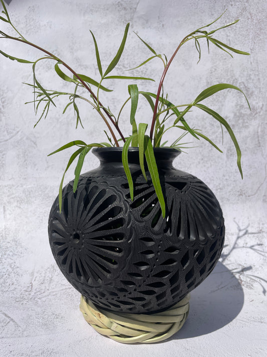 Oaxaca Black Pottery Black Pottery Vase Barro Negro Cantaro Barro Negro San Bartolo
