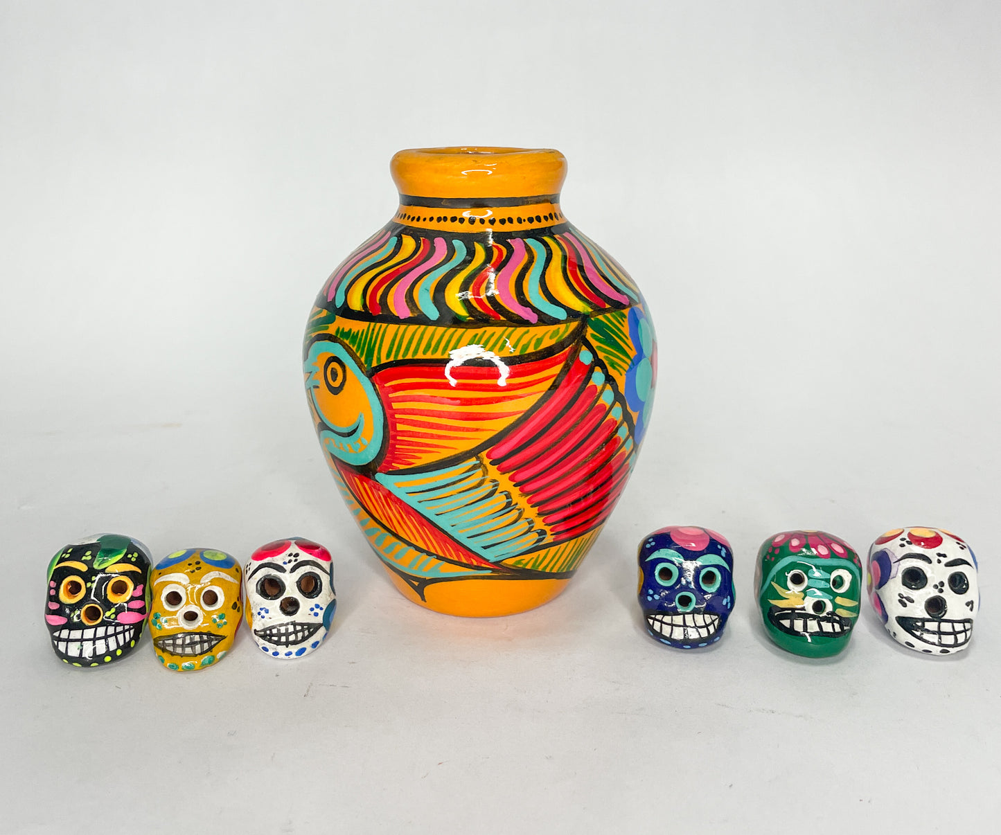 Guerrero Pencil Holder Porta Lapicero Hand painted Office Gift Idea Small Gift for Coworkers Office Anniversary Gift Ideas