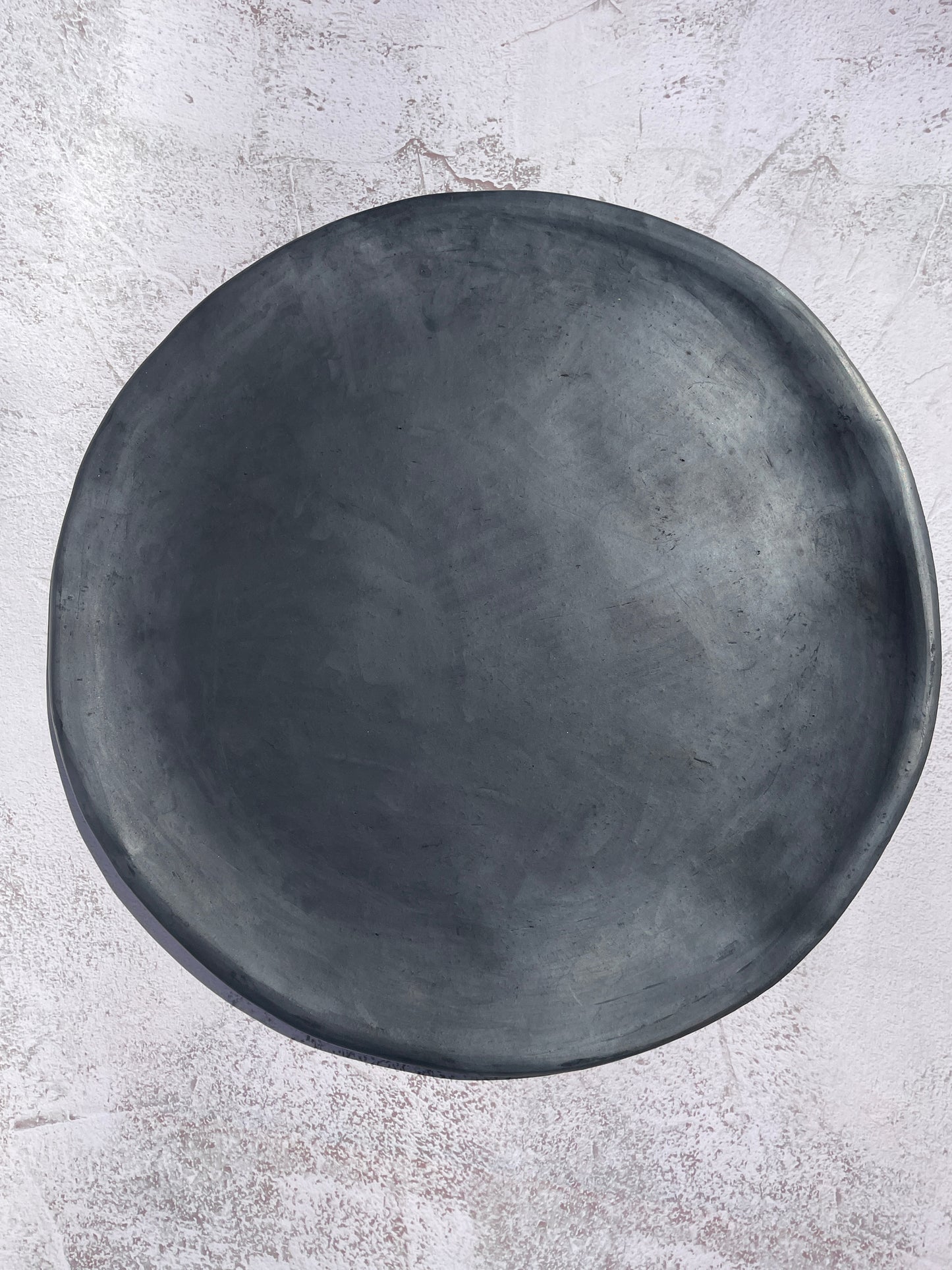 Oaxaca Black Pottery Plates 13” Clay Plates Dinner Plates Plato de Barro Negro Black Clay