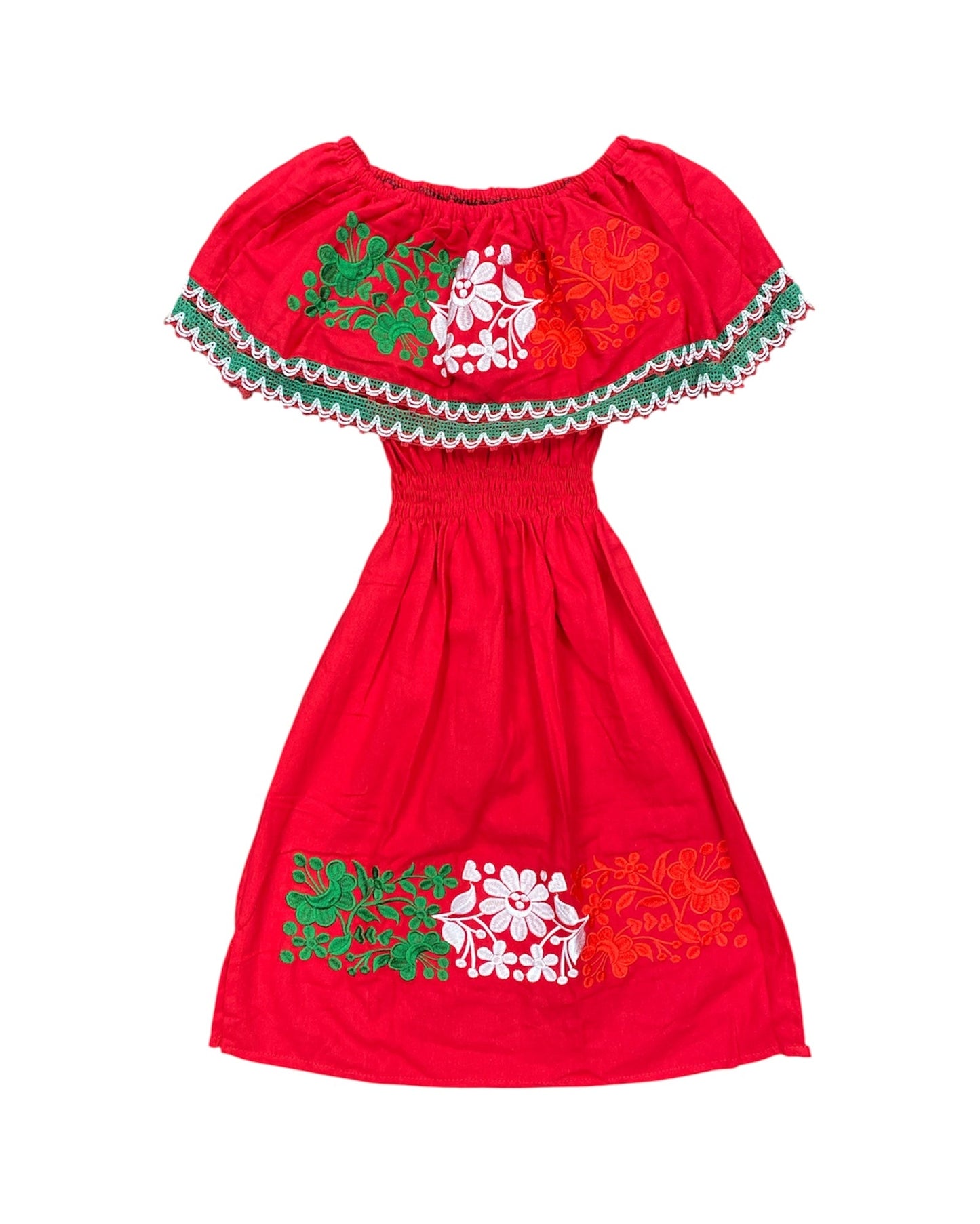 Girls Margarita Dress Black Tricolor - Vestido Nina Bandera Mexicana