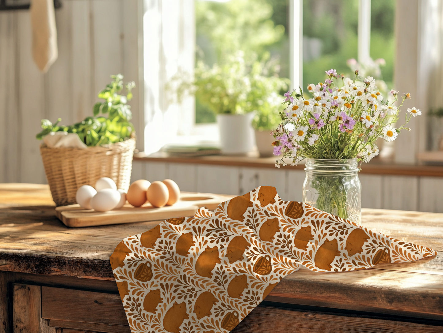 Mexican Marranito kitchenTowels – Set of 2 Cotton