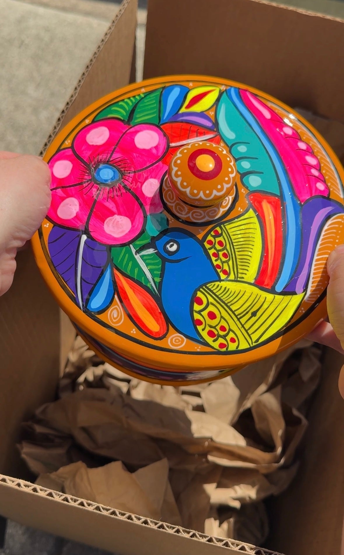 Mexican Tortilla Warmer Hand painted Tortillero
