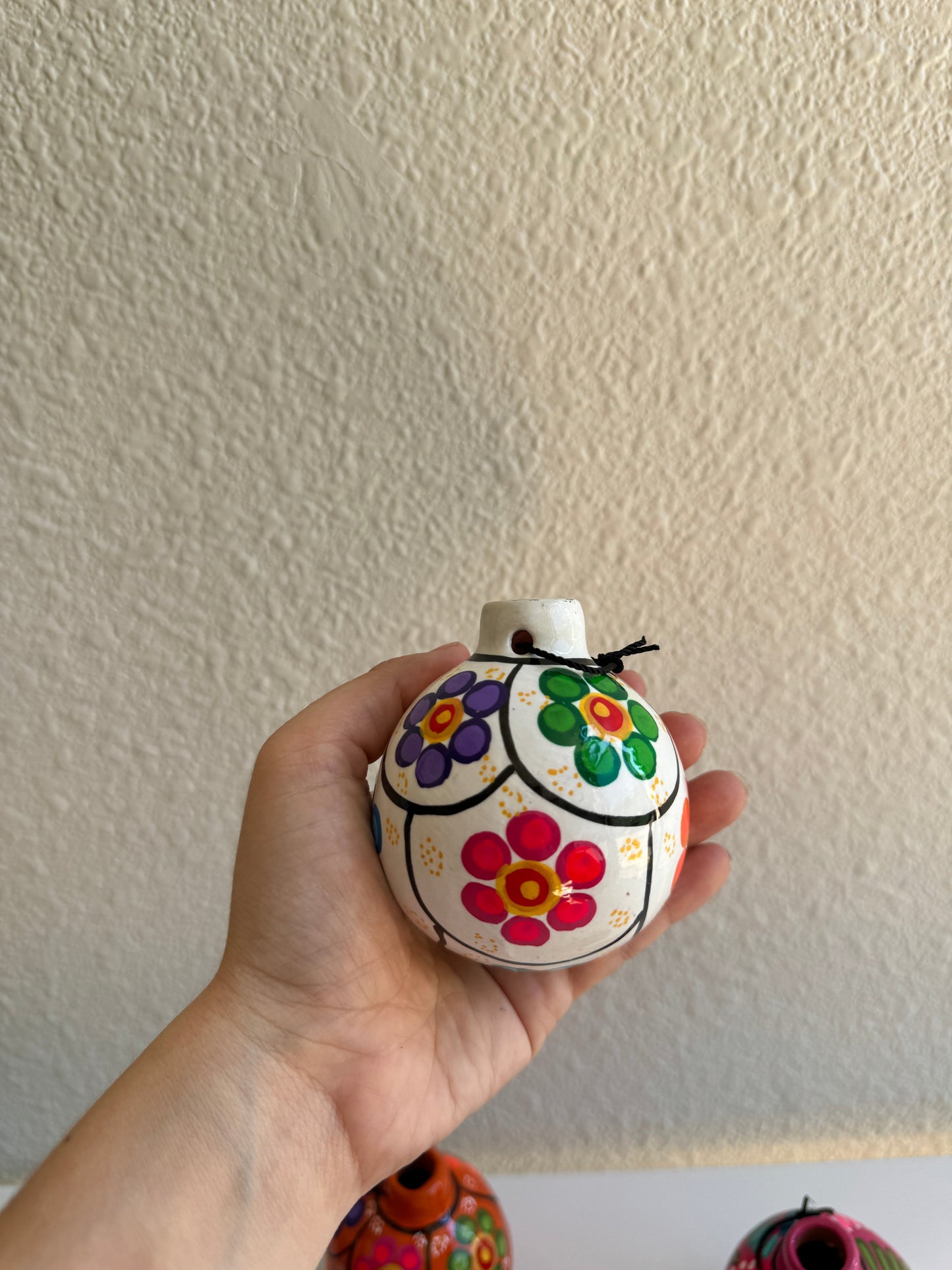 Mexican Ornaments, Hand Painted, Christmas colorful