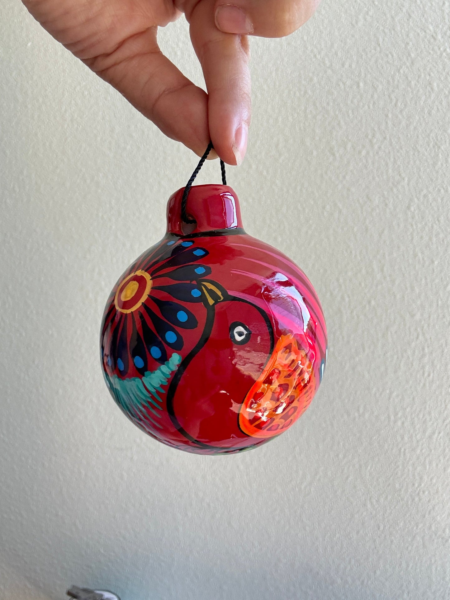 Mexican Ornaments, Hand Painted, Christmas colorful