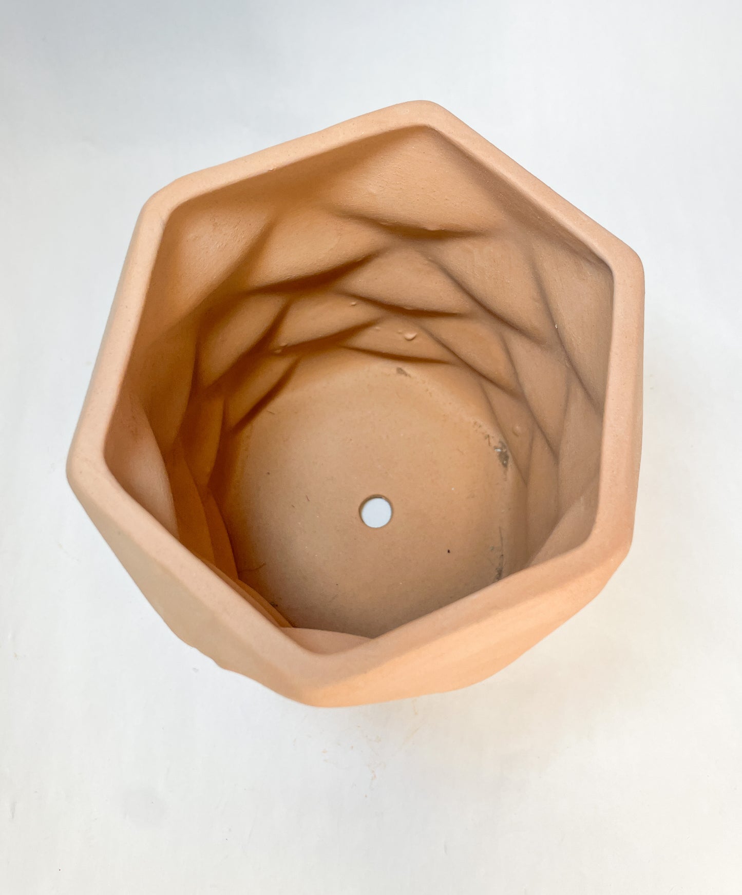 Terracotta Geometric Planter 8 Inches Flower Vase Terracotta Vase