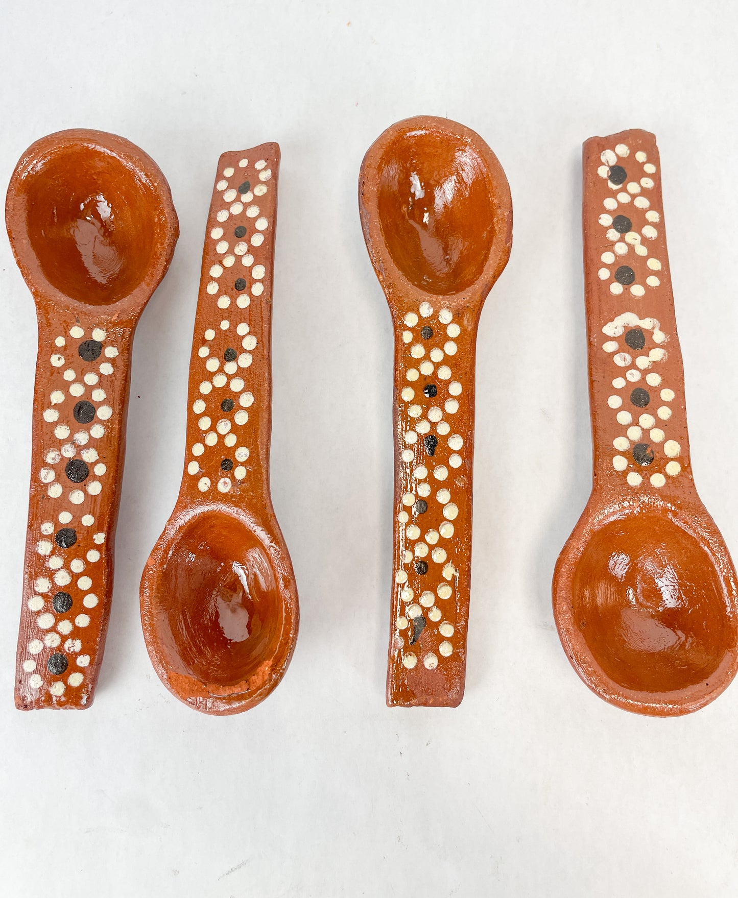 Tonala Large Cuchara de Barro Red Clay Spoon Mexican Spoon Terracotta Spoon