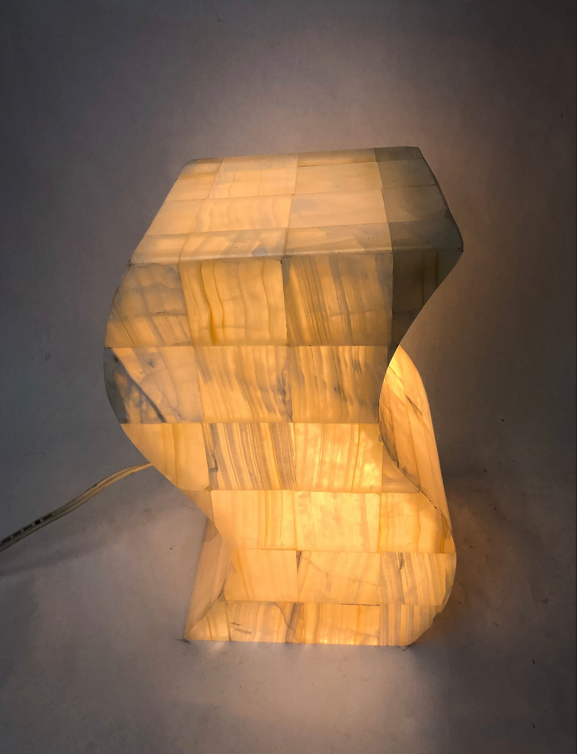 Banded Onyx S Shaped 12 Inches Table Lamp Onyx Marble Lamp