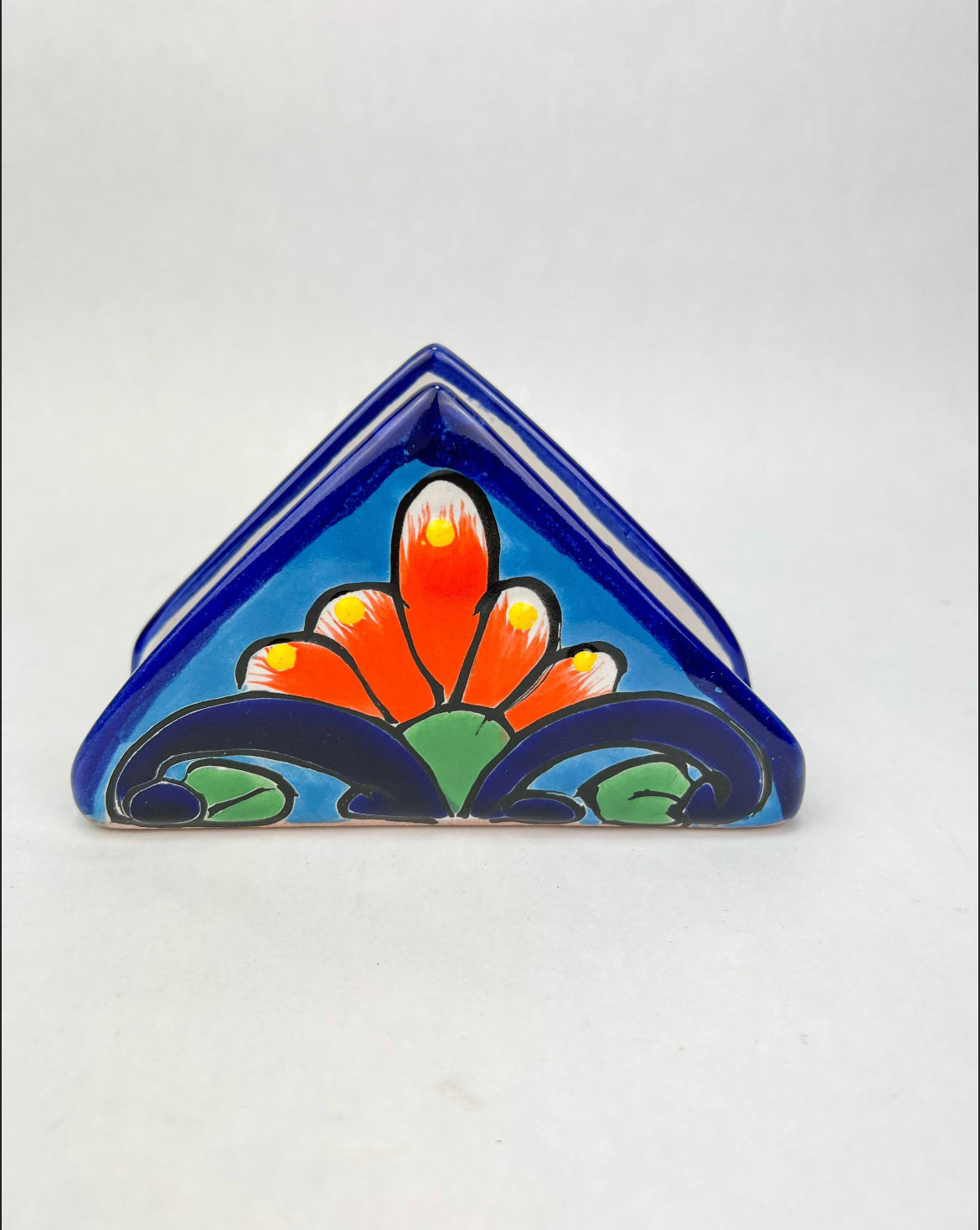 Mexican Napkin Holder Talavera Napkin Holder Table Napkin Holder Blue