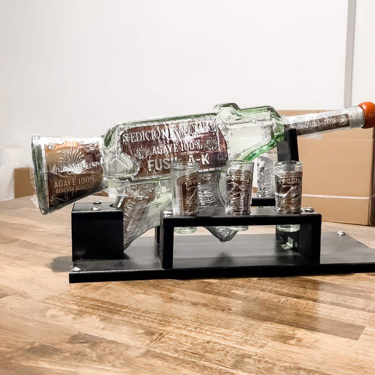 Tequilero Pistola Stand de 6 shots