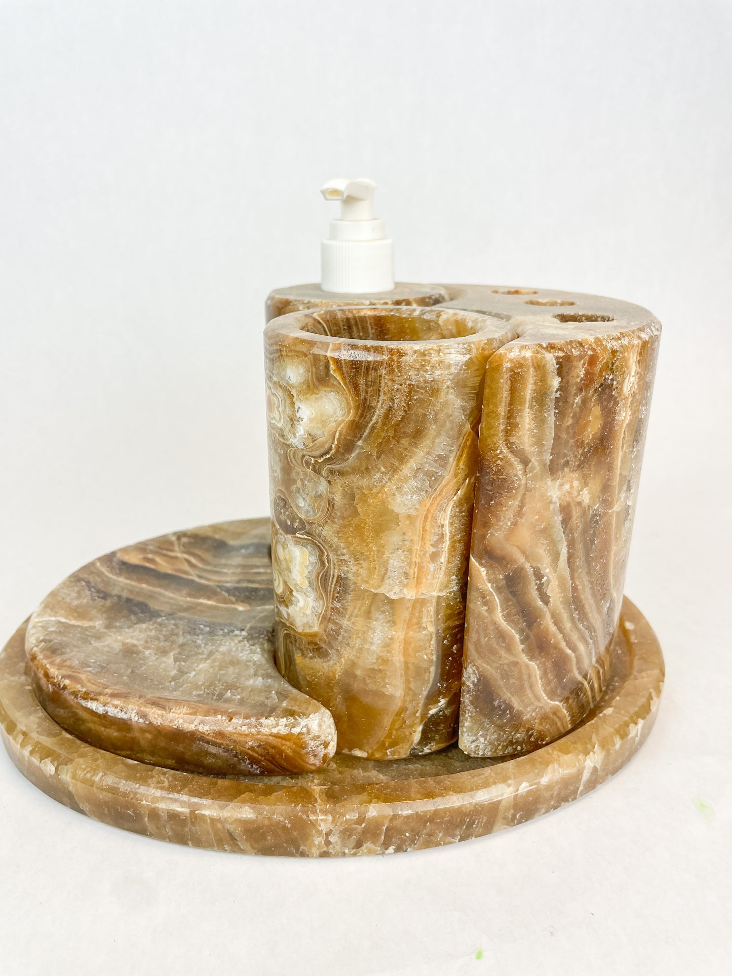 Onyx Stone Bath Accessories Set 5 Pcs