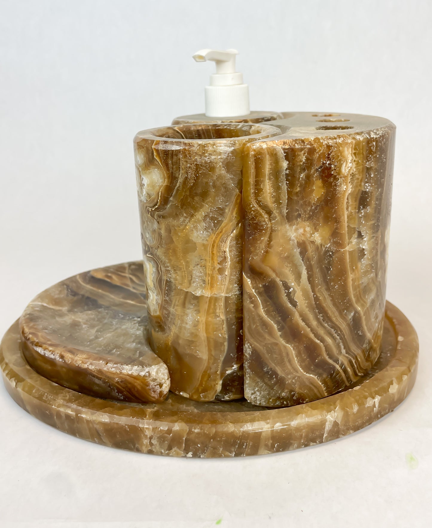 Onyx Stone Bath Accessories Set 5 Pcs