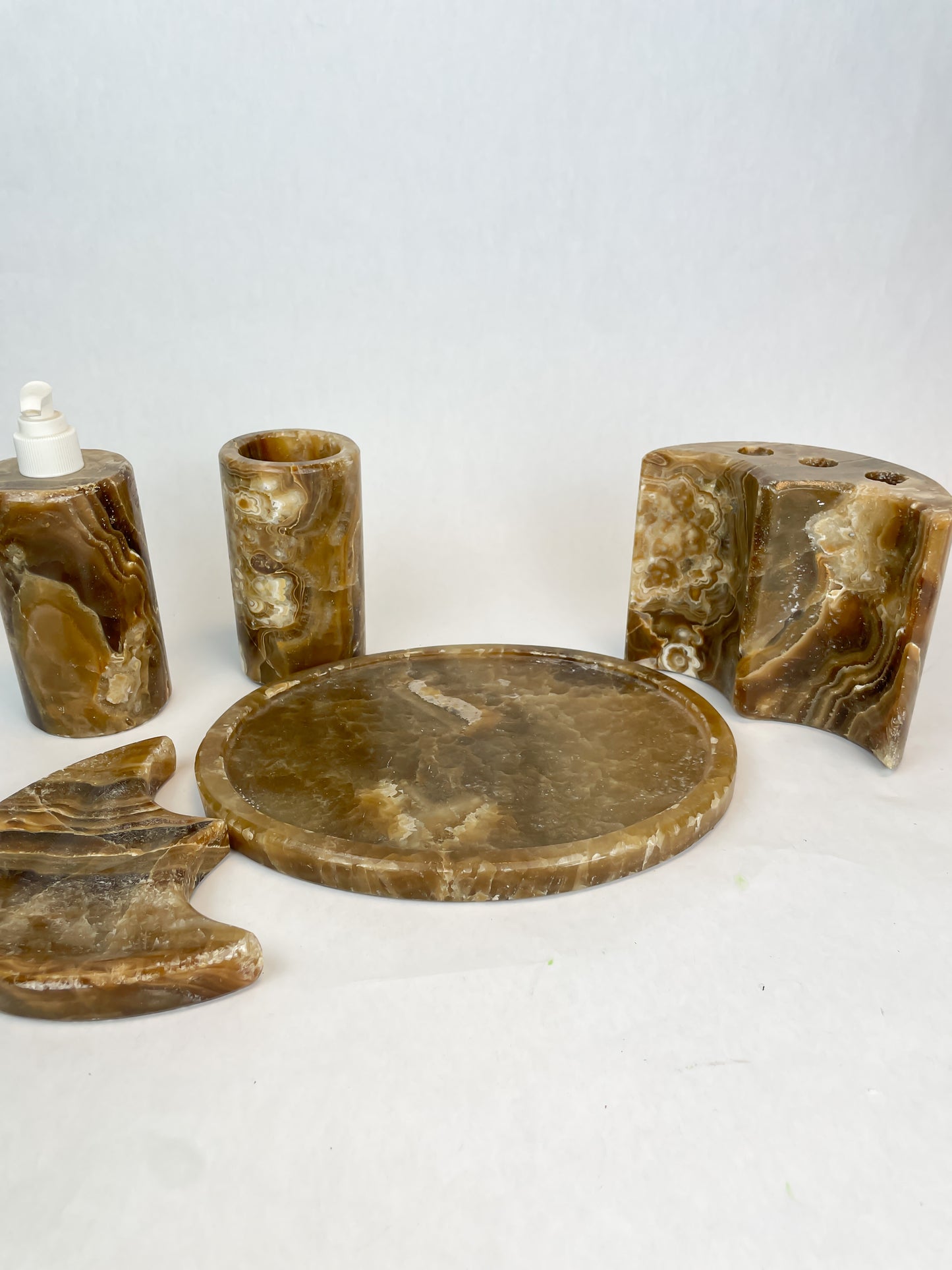 Onyx Stone Bath Accessories Set 5 Pcs