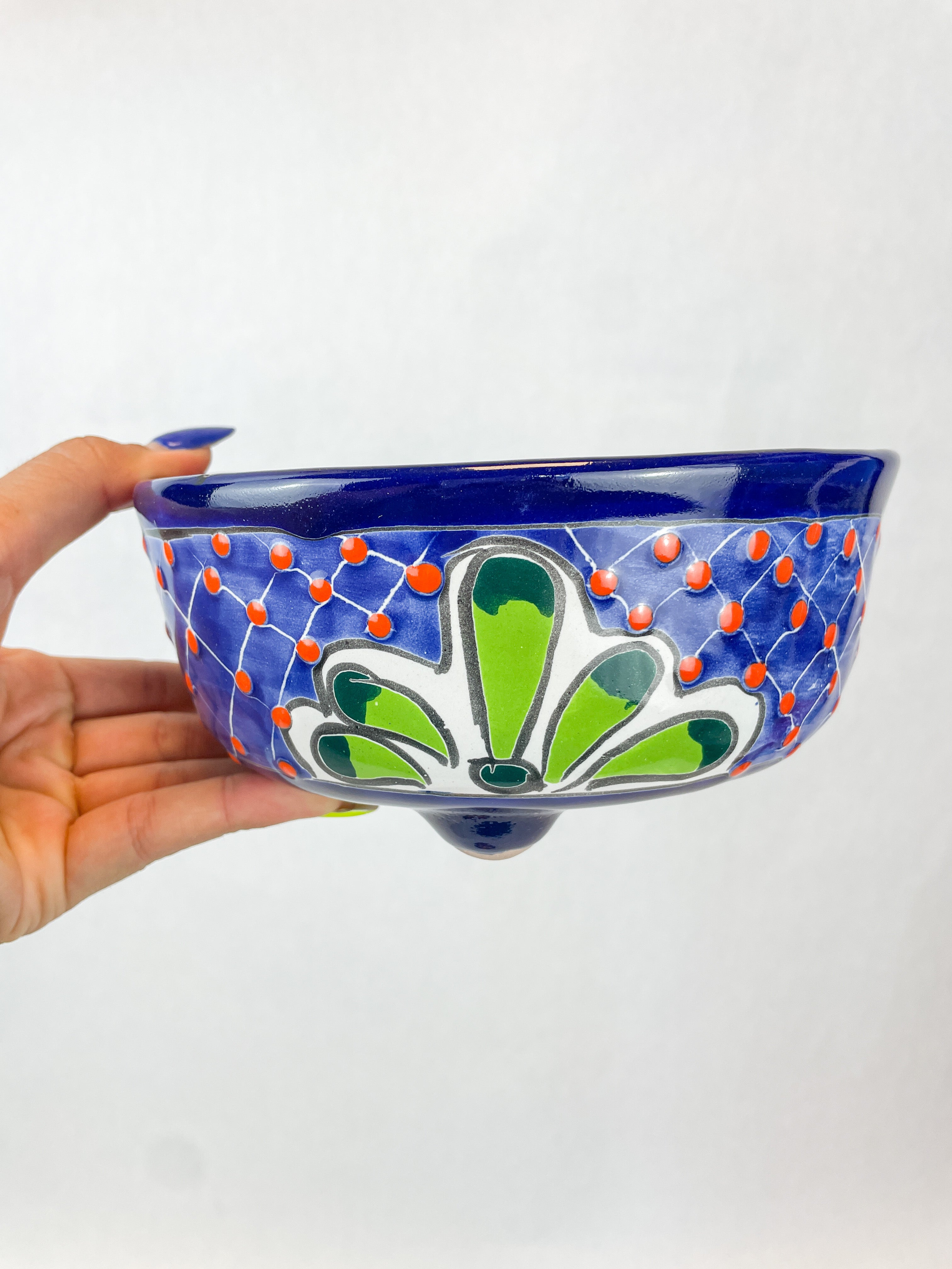 Mexican Salsa Bowl Talavera Bowl Mexican Bowls With Lid Salsera Con Tapa