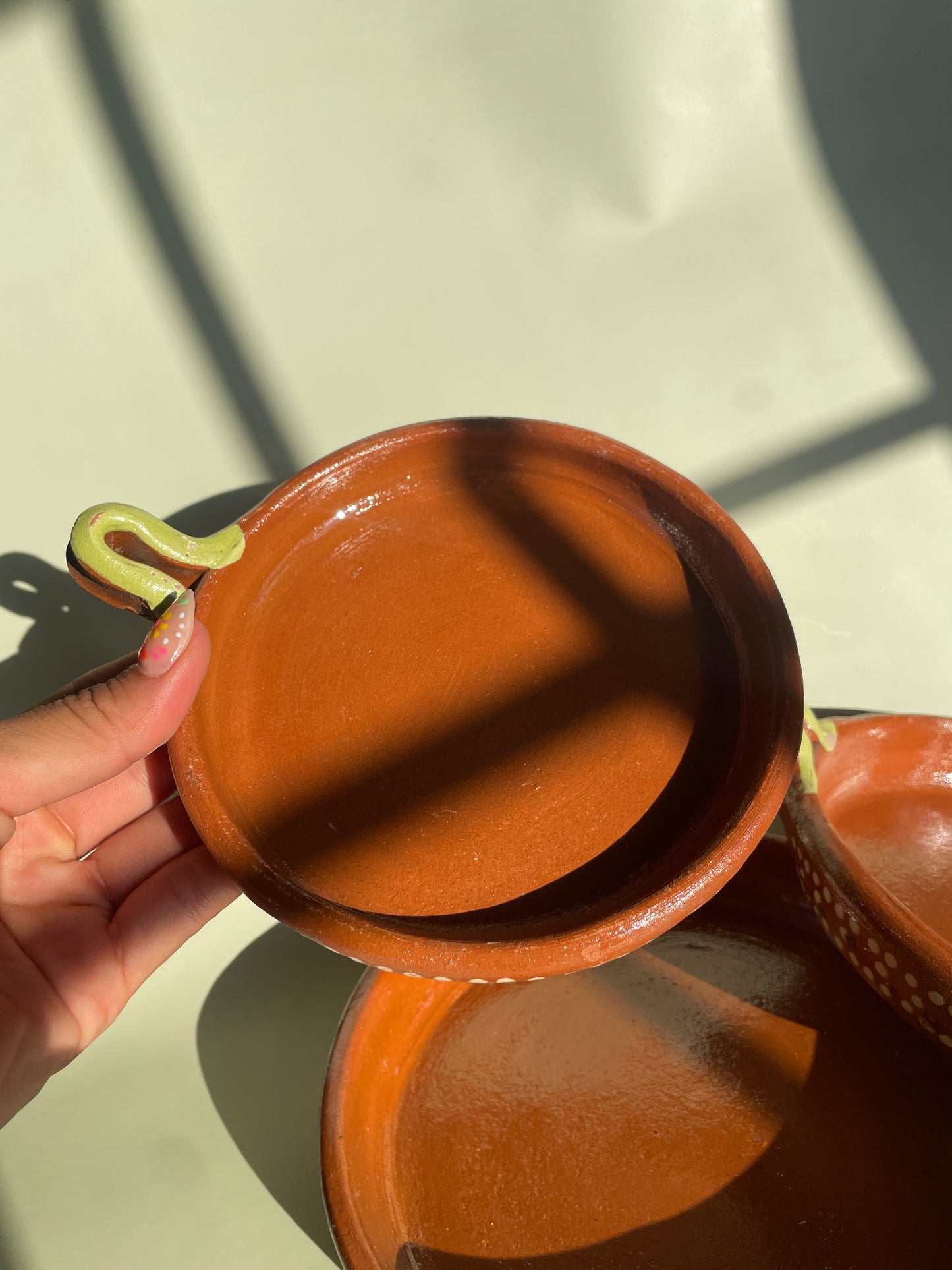 Mexican Terracotta Clay Mini Pans 3 Pc Set Mini Sarten de Barro Fry Pan