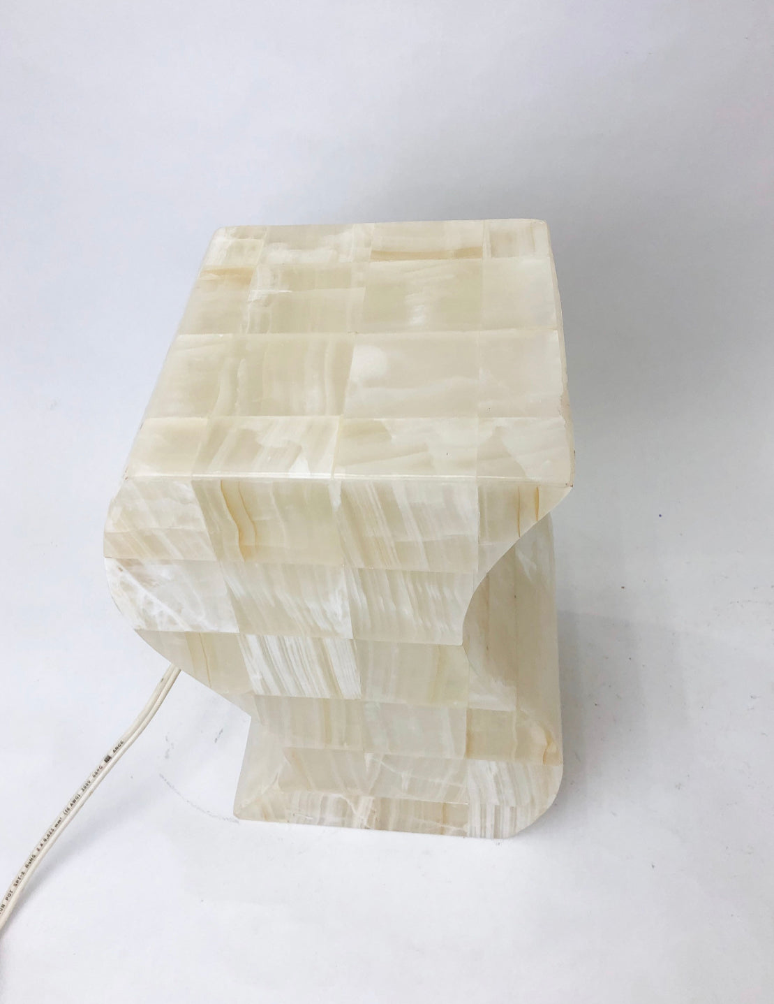 Banded Onyx S Shaped 12 Inches Table Lamp Onyx Marble Lamp