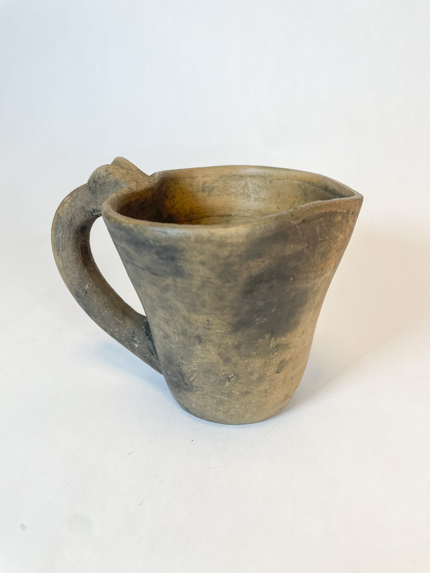 Oaxaca Burnished Heart Shaped Mug Taza De Corazon De Barro Ahumado