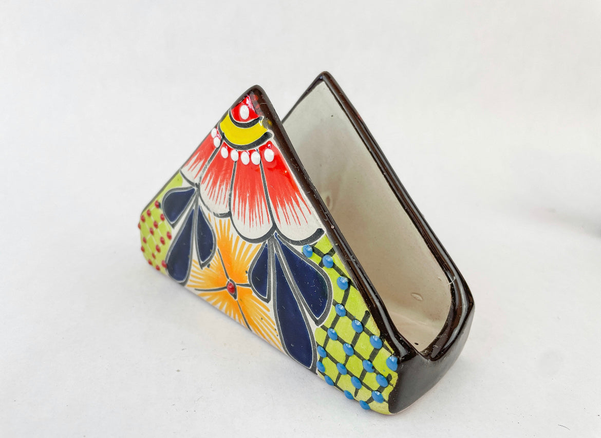 Mexican Napkin Holder Talavera Napkin Holder Table Napkin Holder Blue