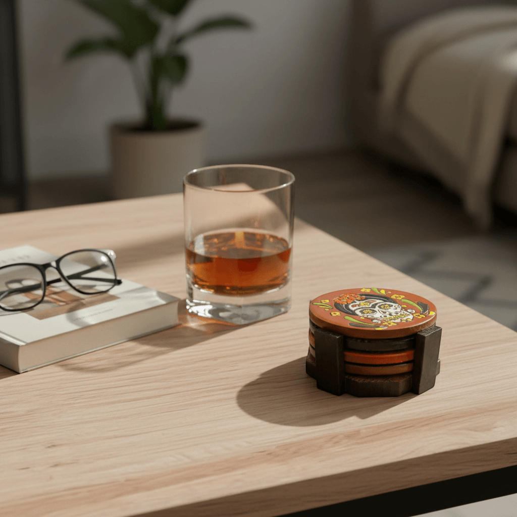Custom Talavera Coaster | Hand-Painted Mexican Tile Drink Pads