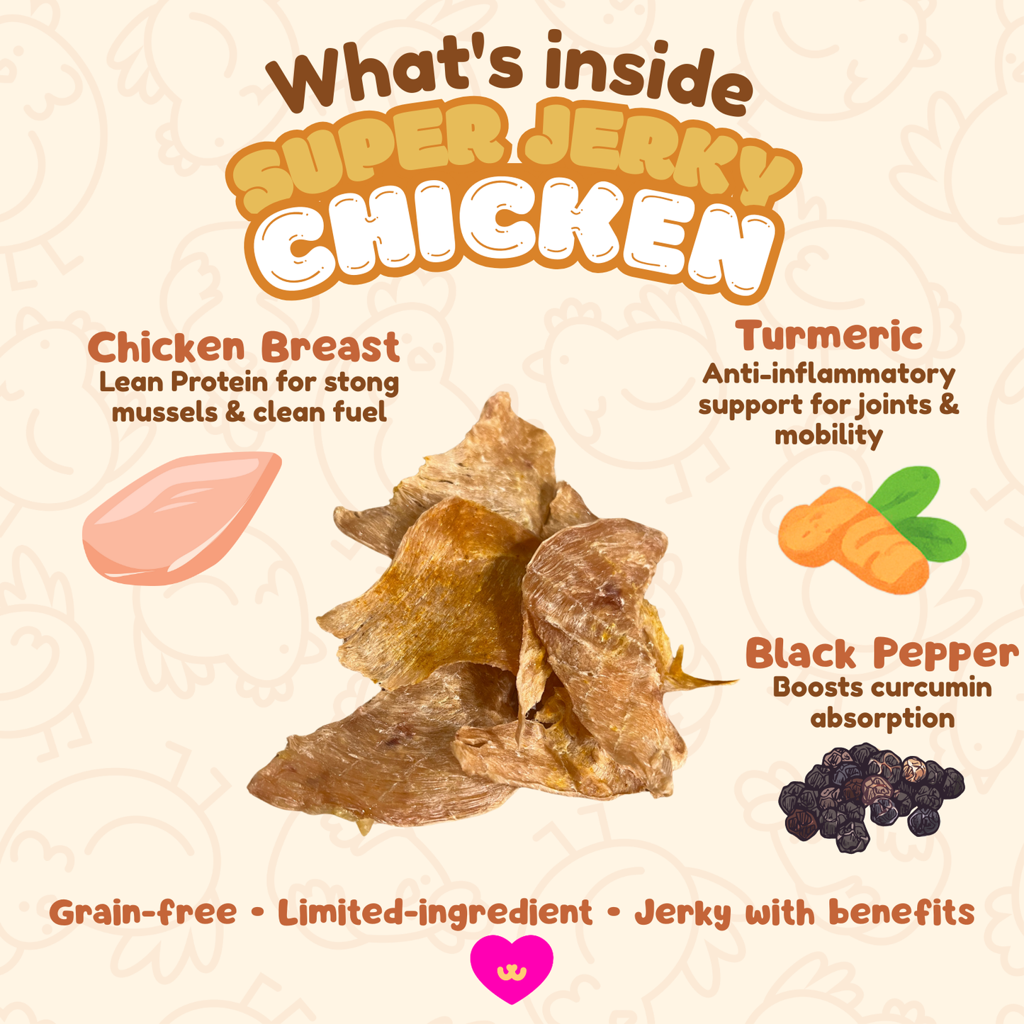 Super Chicken Jerky Treats for Dogs and cats