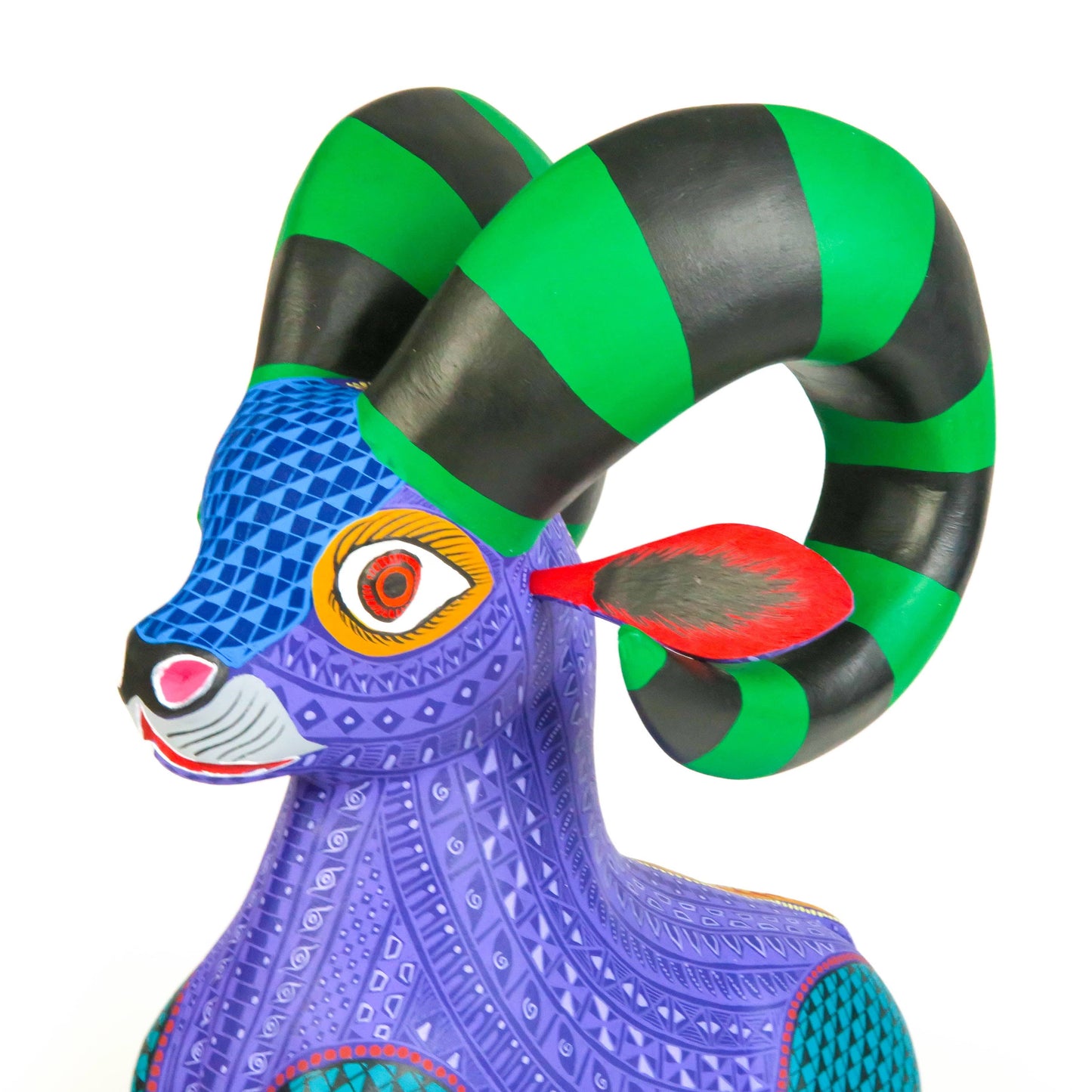 Large Beautiful Ram - Oaxacan Alebrije Wood Carving