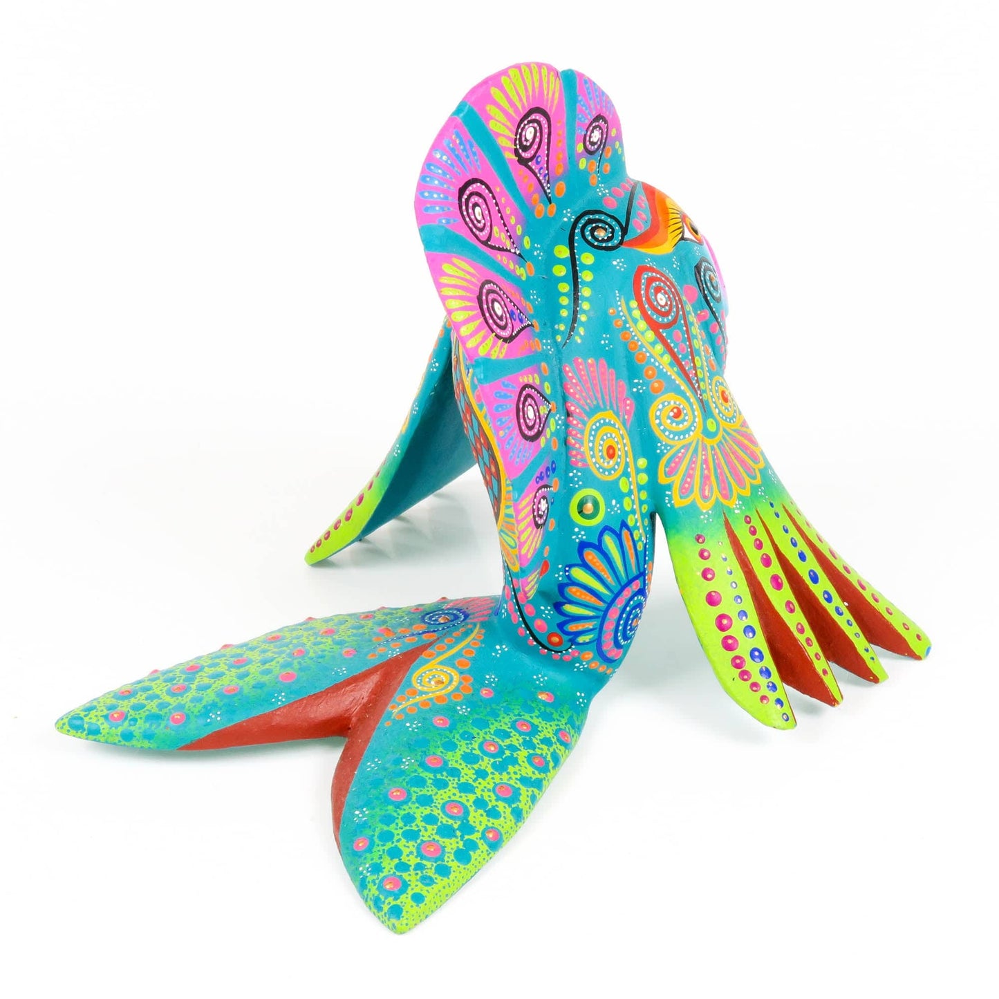 Turquoise Fish - Oaxacan Alebrije Wood Carving