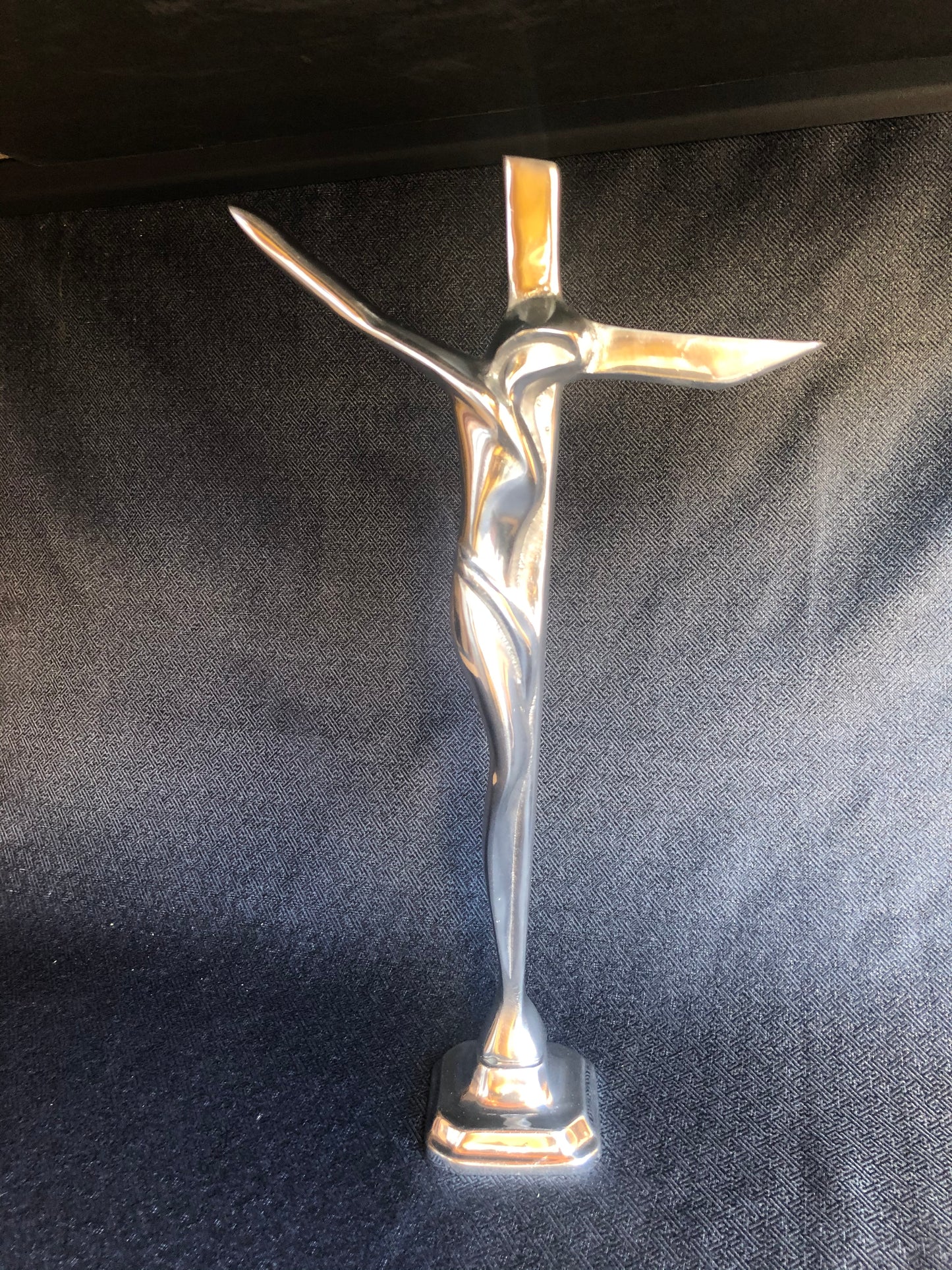 Standing Cross Metal Contemporary Christ Crucifix