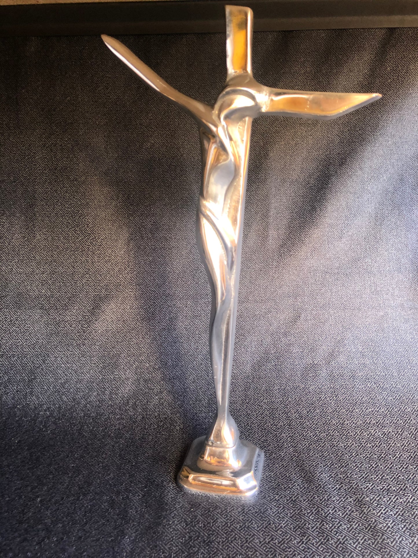 Standing Cross Metal Contemporary Christ Crucifix