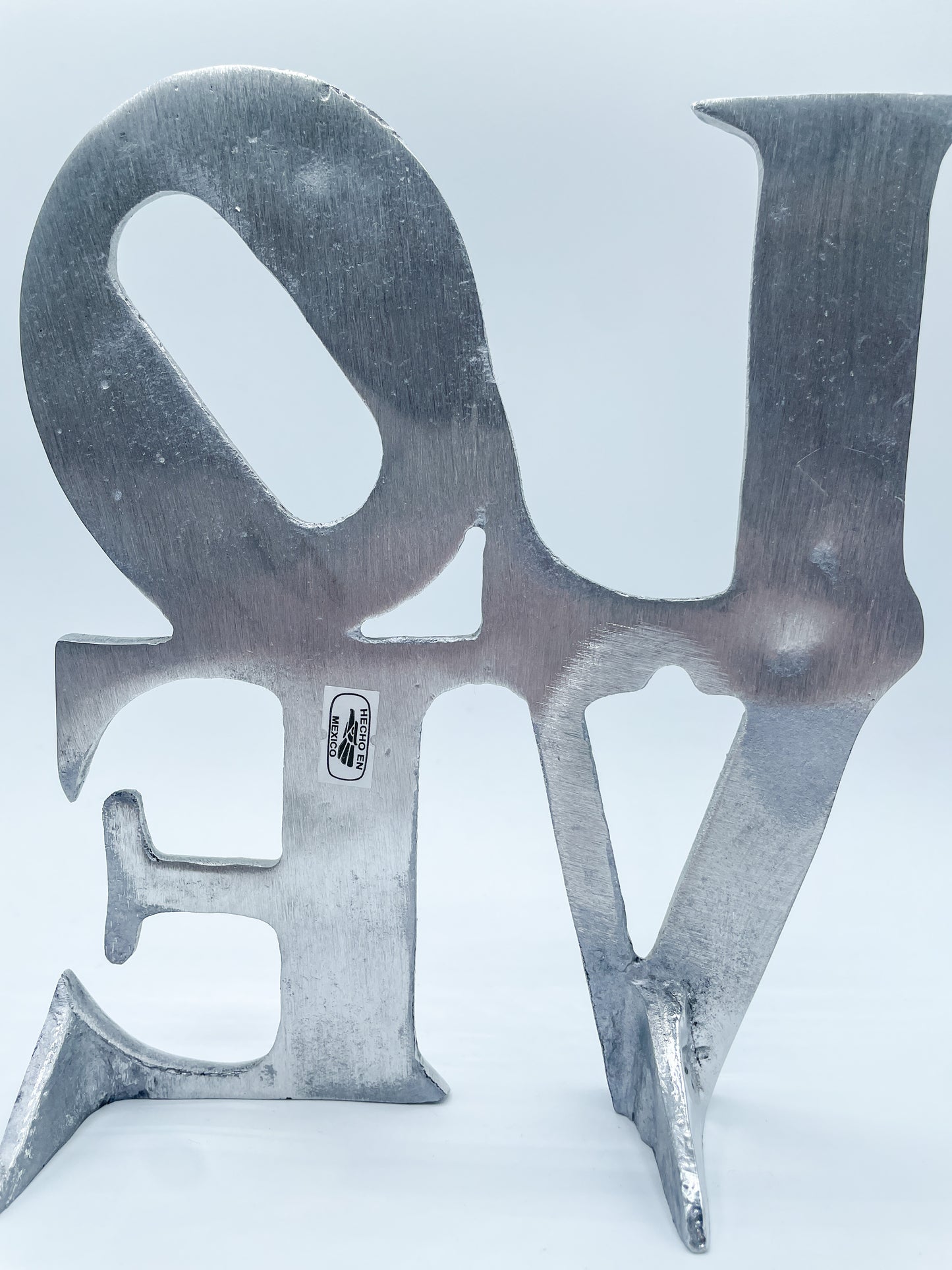 Love Sign Silver Free Standing Block Letter