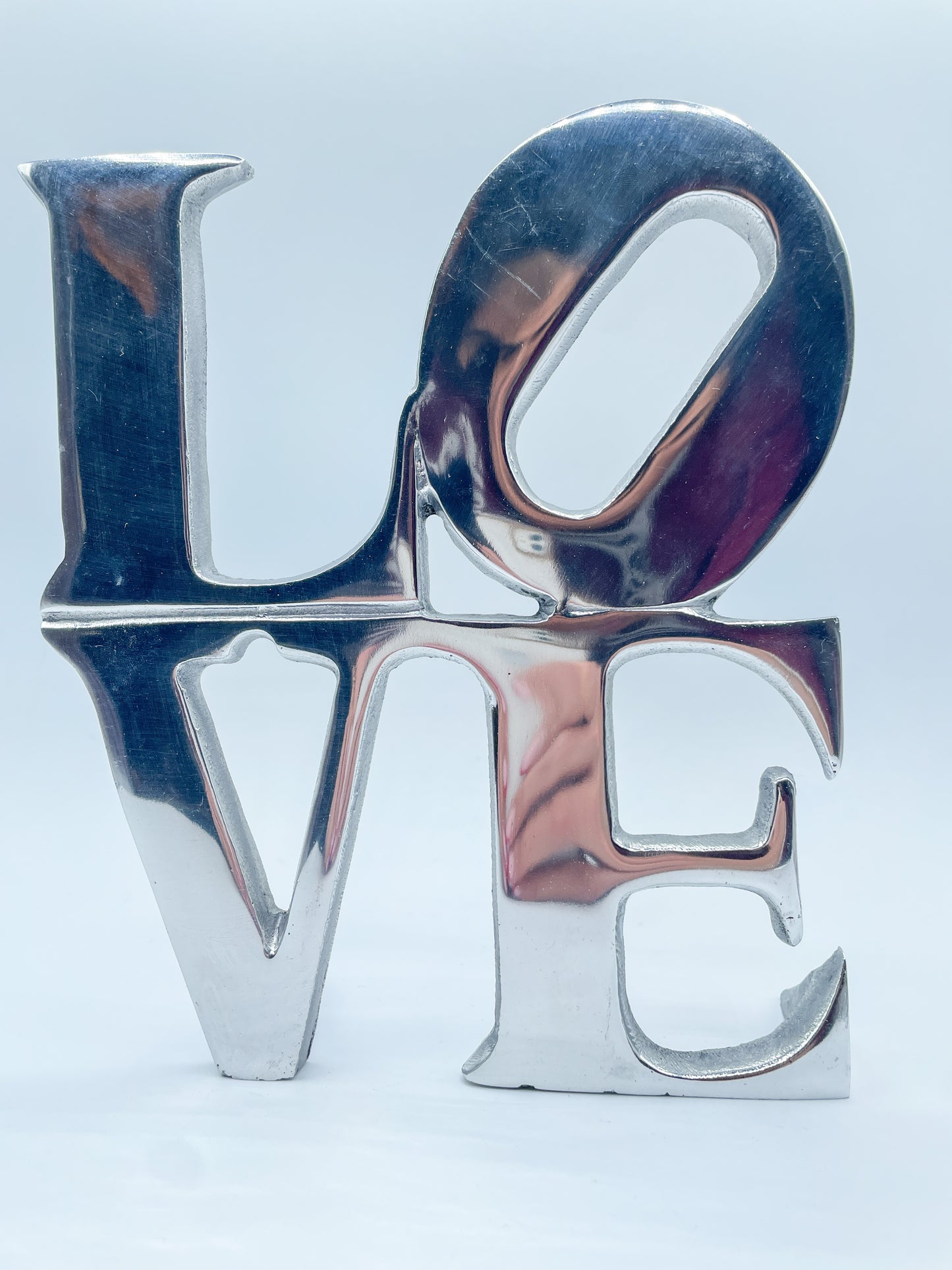 Love Sign Silver Free Standing Block Letter