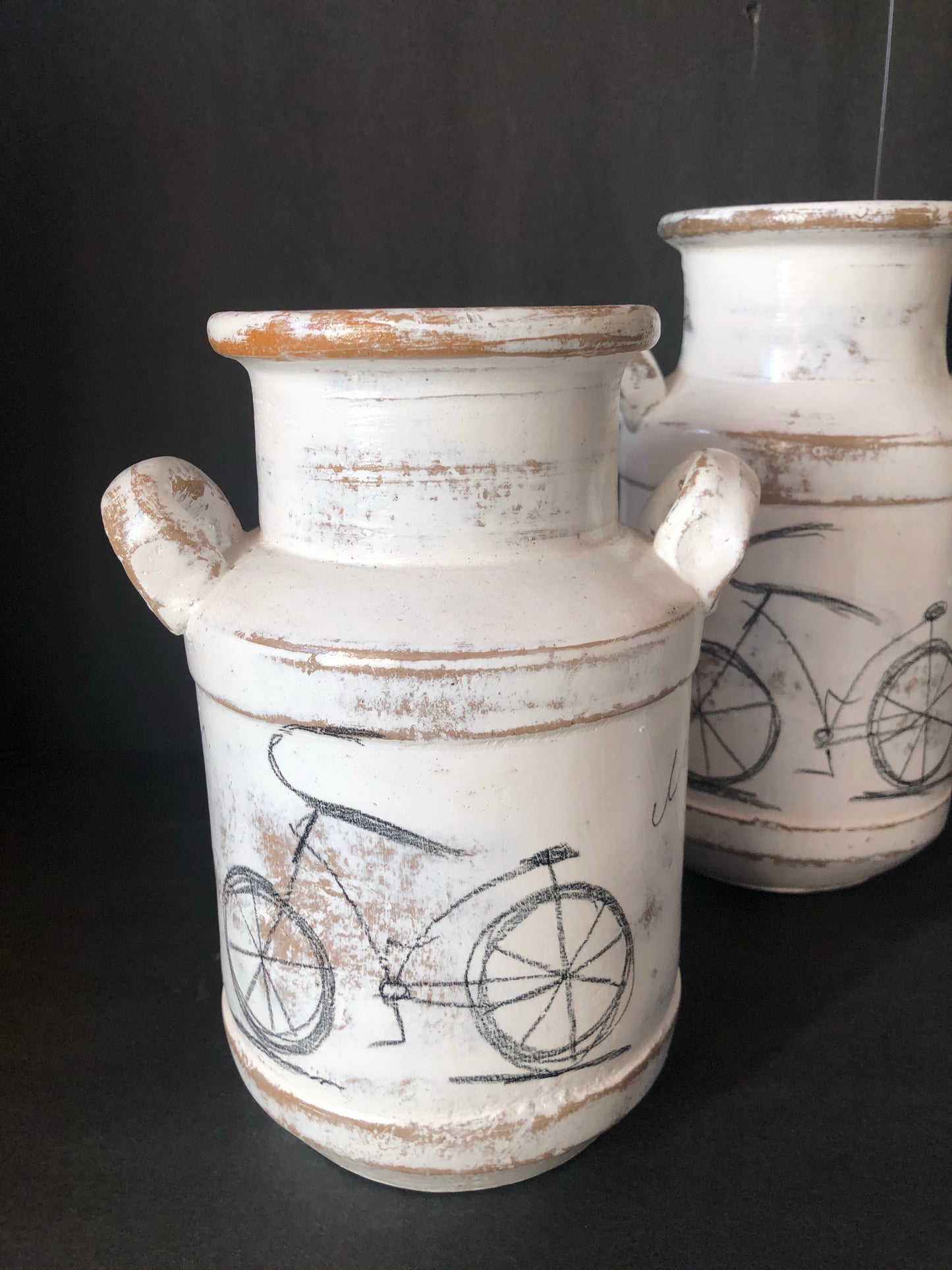 Milk Can Decor Clay Vases Vintage Farmhouse Style Set Juego Lecheras