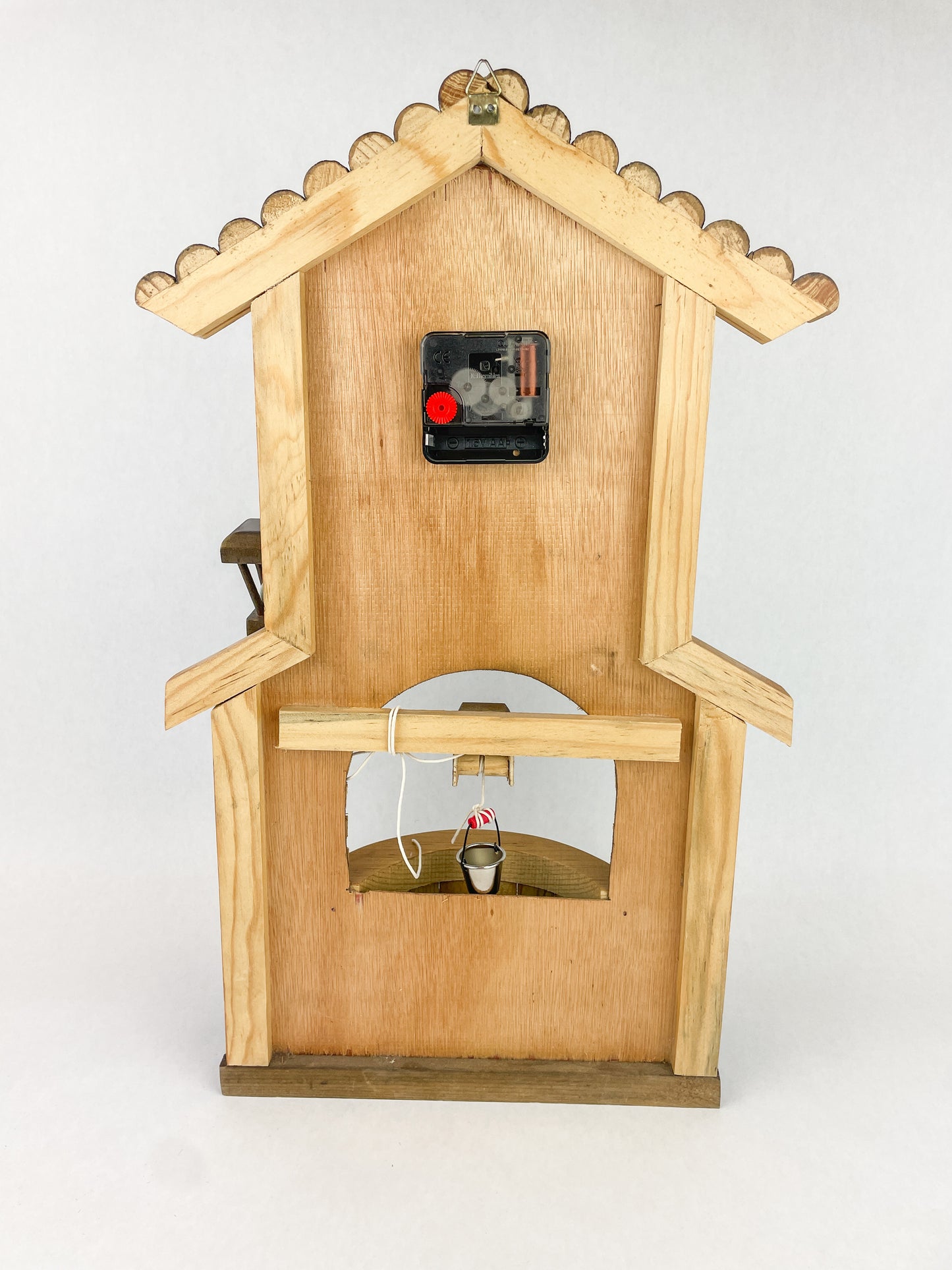 Mexican Handcrafted Key Holder Wall Clock Water Well Rustic Key Holder Reloj de Pared Pozo