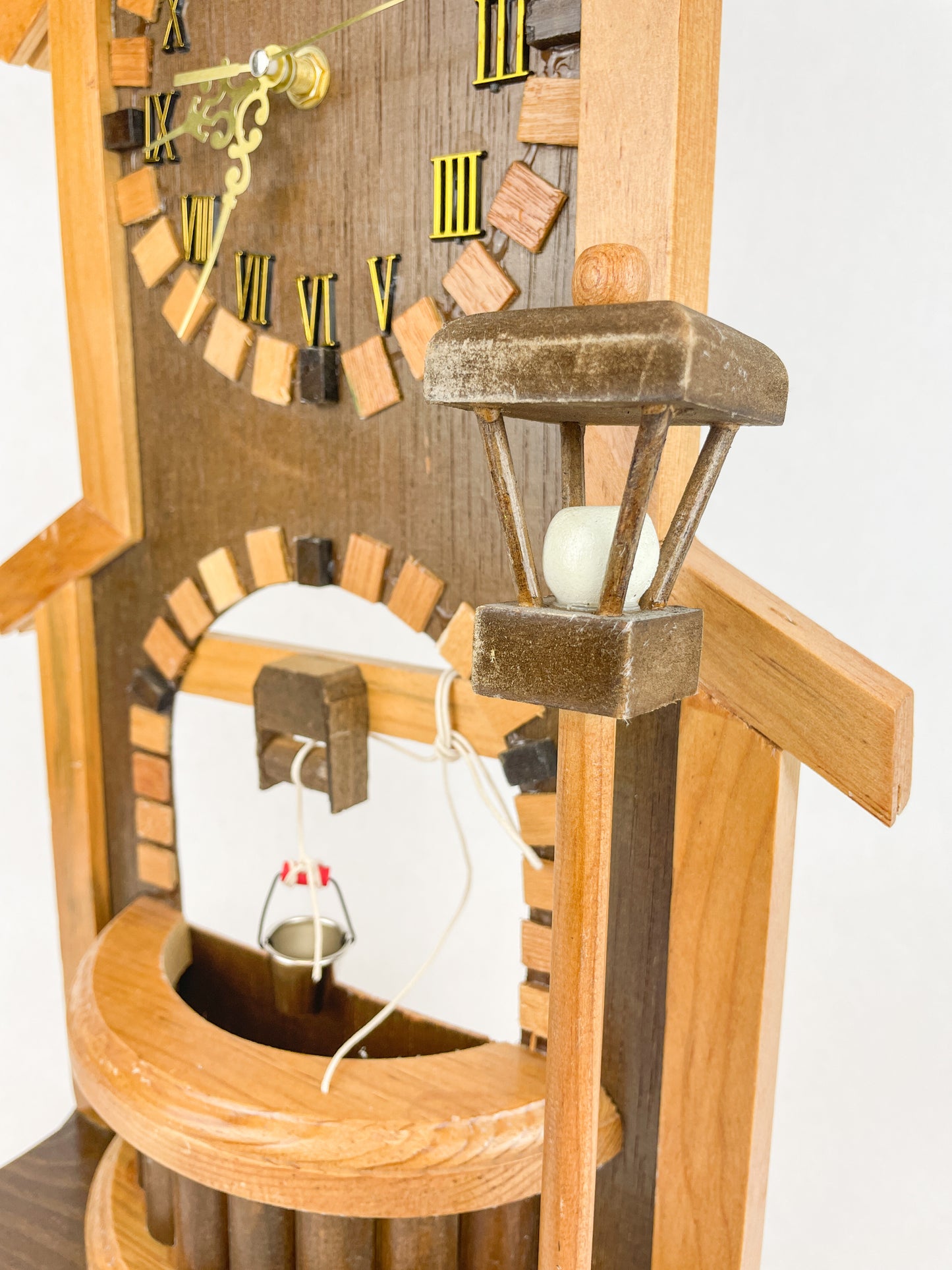 Mexican Handcrafted Key Holder Wall Clock Water Well Rustic Key Holder Reloj de Pared Pozo