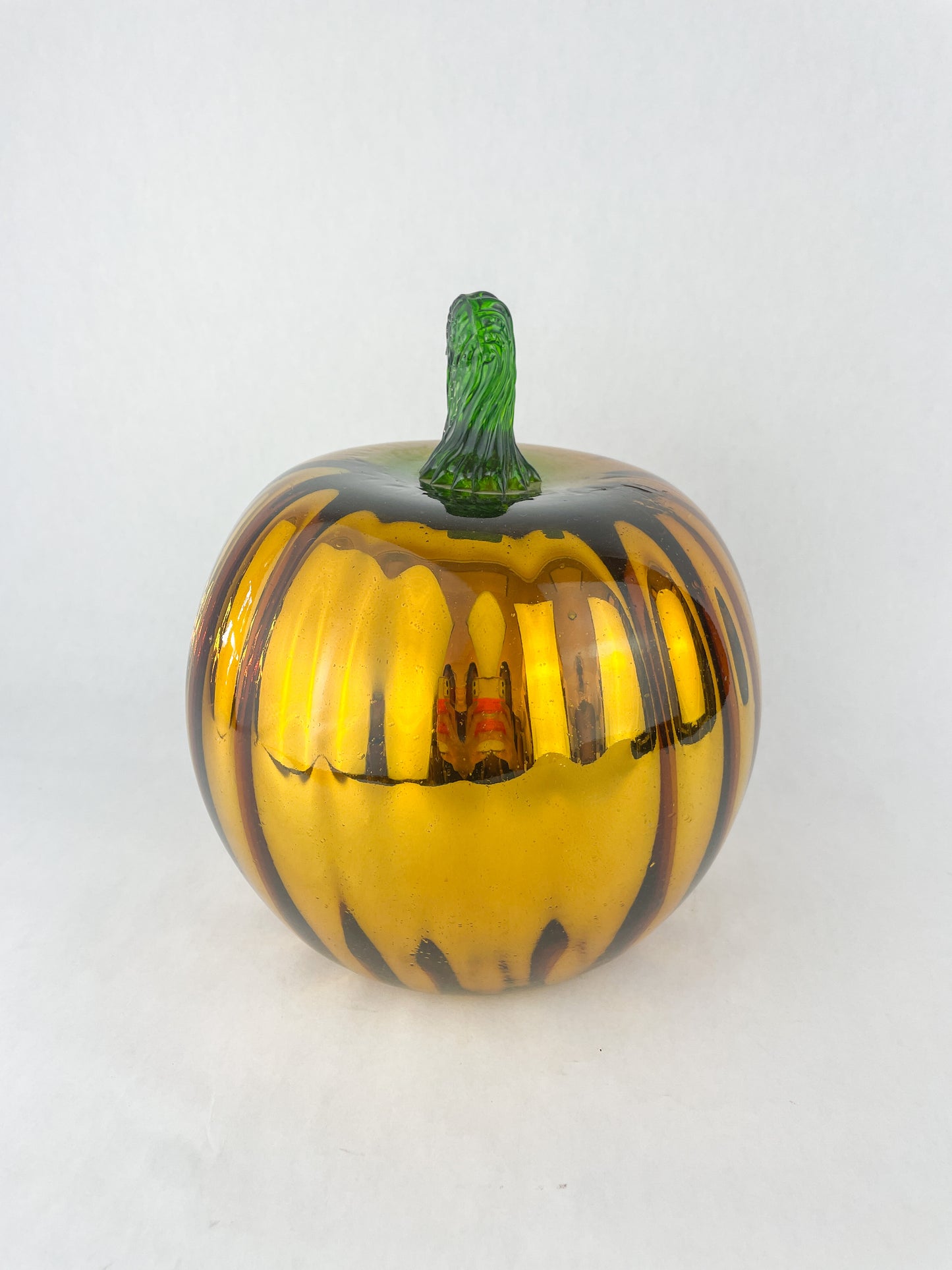 Blown Glass Decorative Pumpkins Metallic Blown Glass Silver
