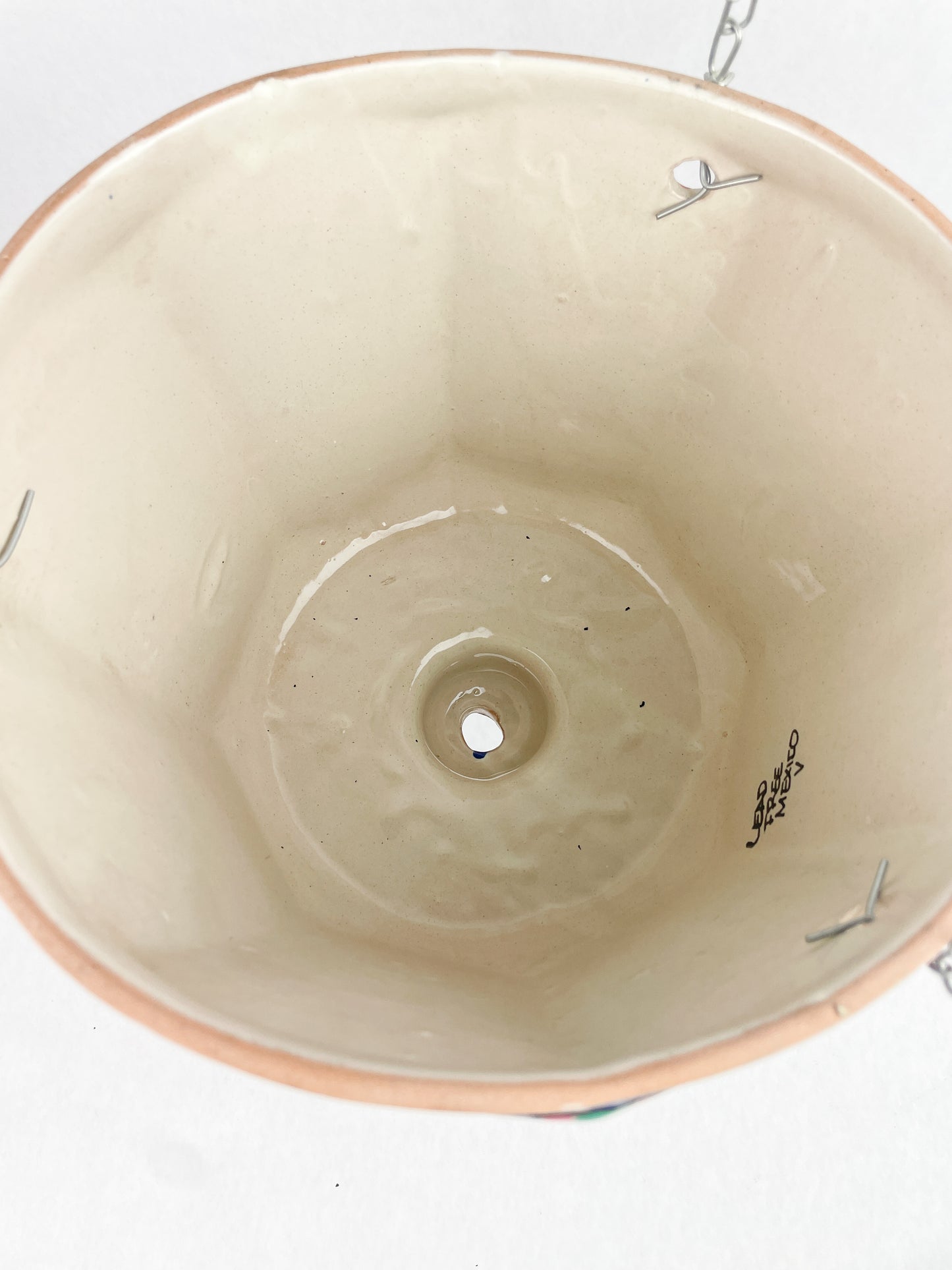 Talavera Hanging Planter Talavera Pottery With Metal Chain