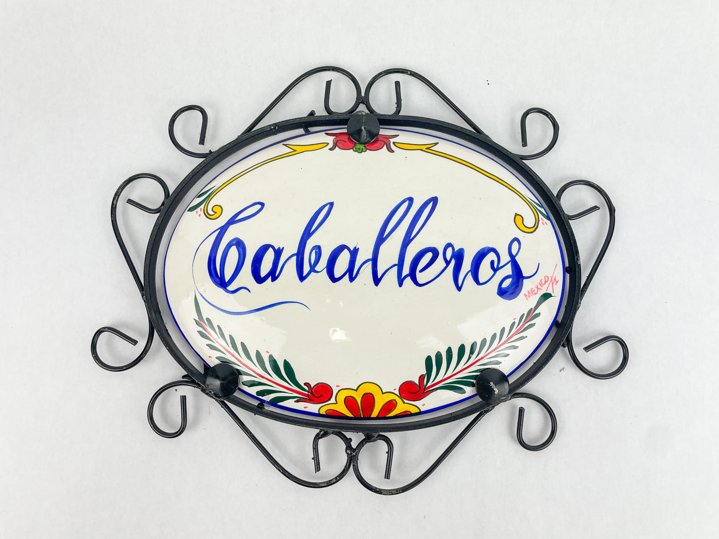 Talavera Wall Decor Mexican Ceramic Wall Art With Metal 13 15 Inches Welcome Bienvenidos