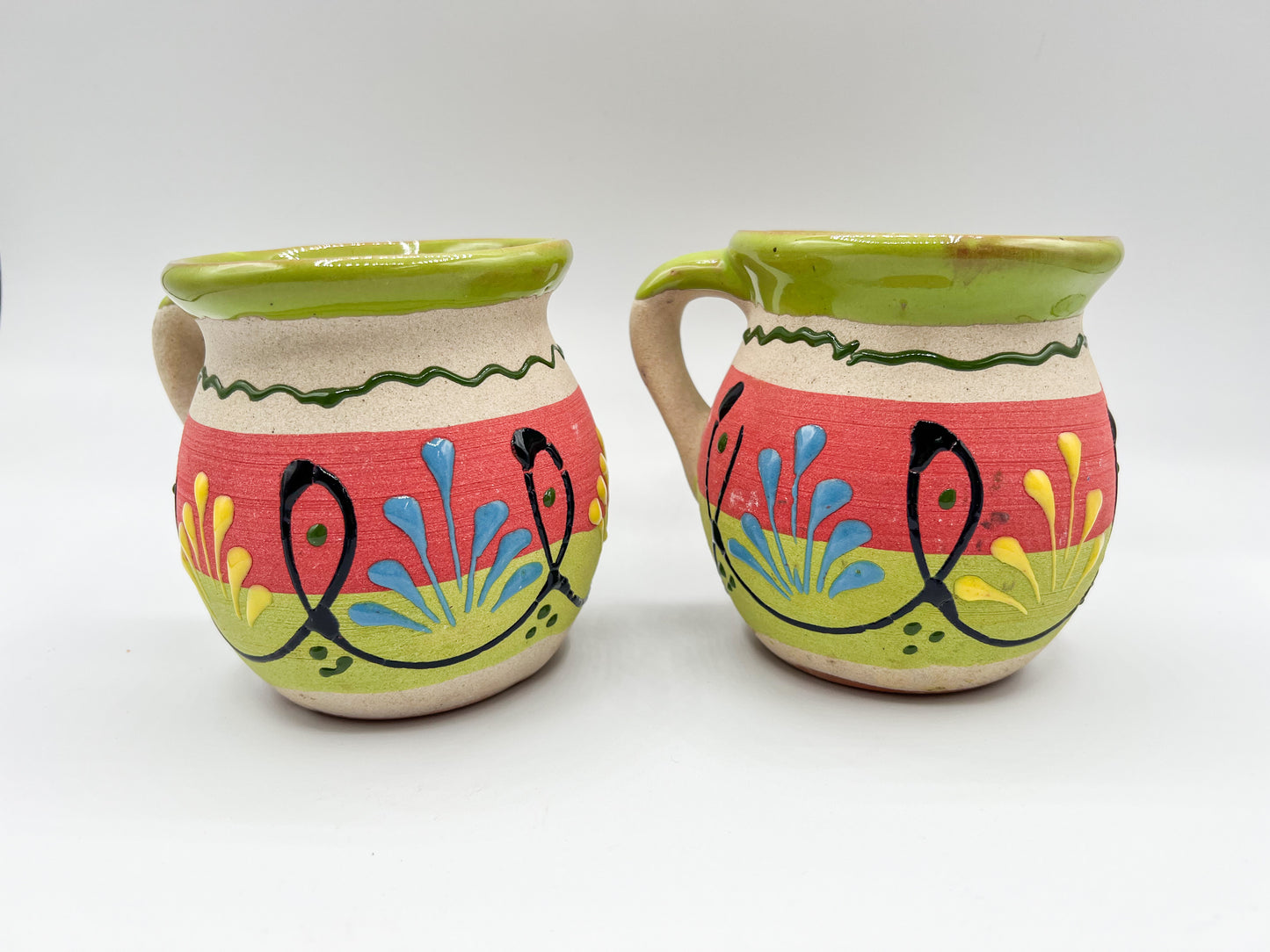 Mexican Mugs 2pc Set Mexican Cups For Drinks Handmade Coffee Mugs